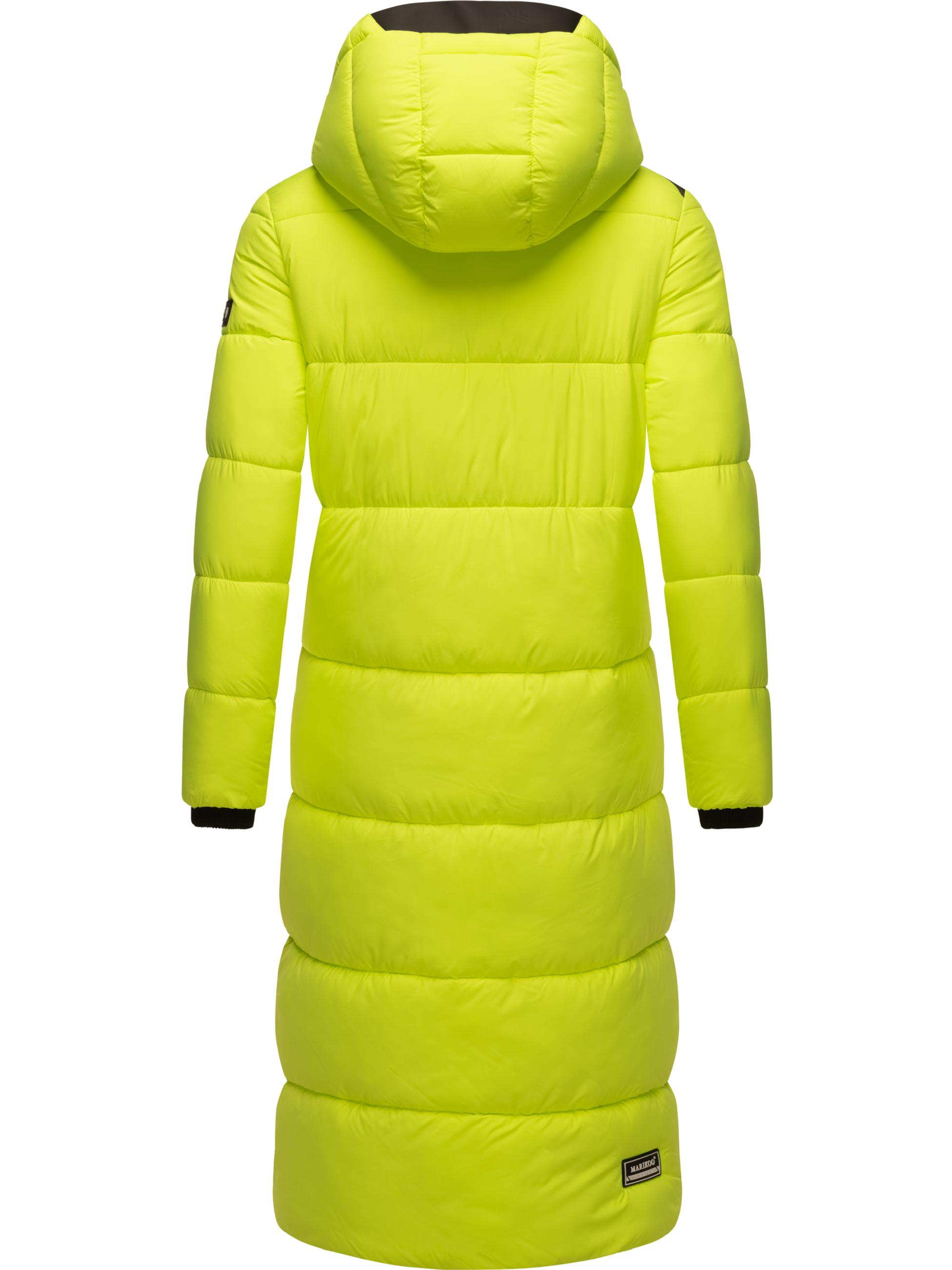 Langer Winter Steppmantel "Reliziaa" Neon Green