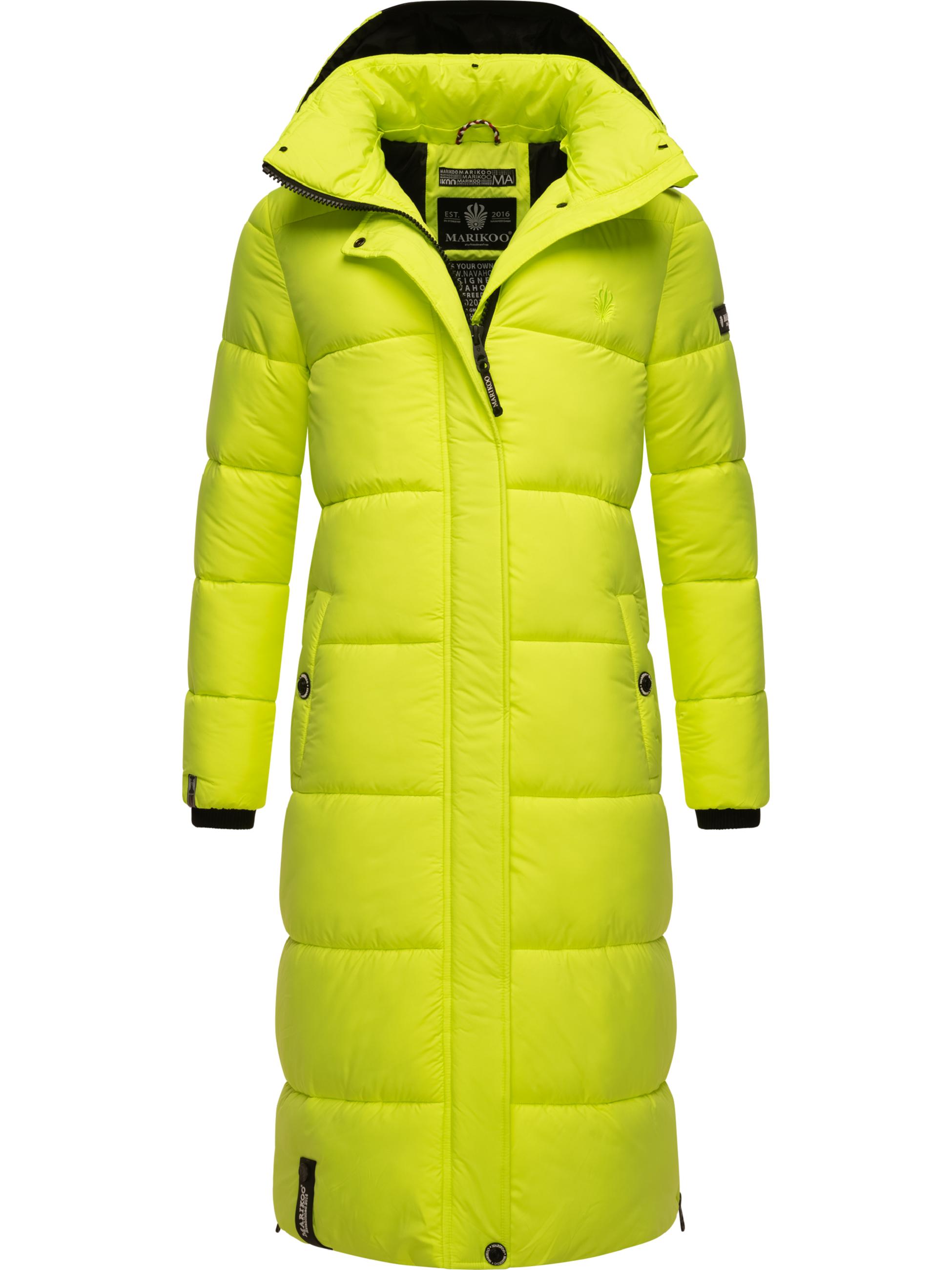 Langer Winter Steppmantel "Reliziaa" Neon Green