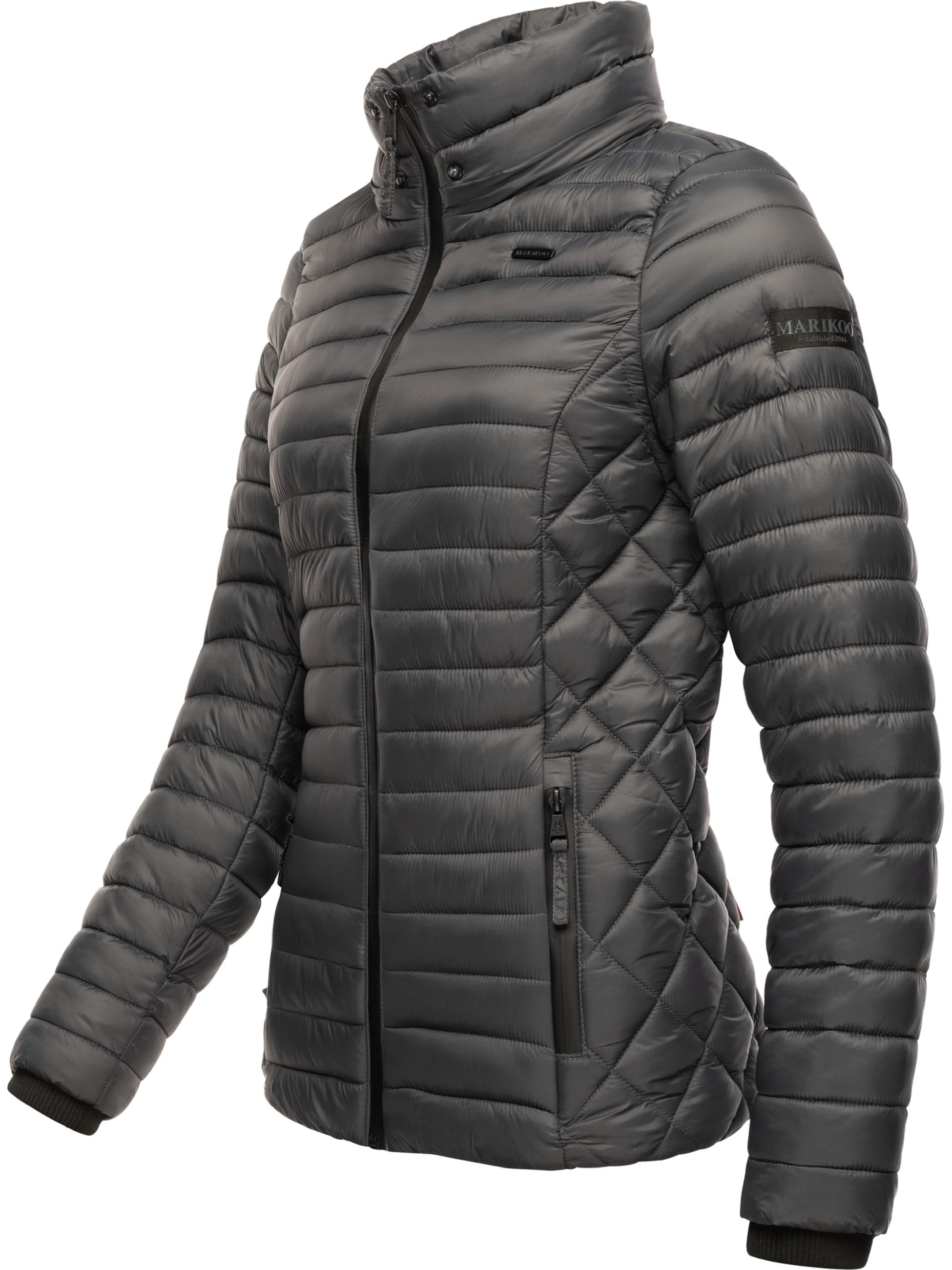 Leichte Steppjacke mit Kapuze "Samtpfote" Anthracite