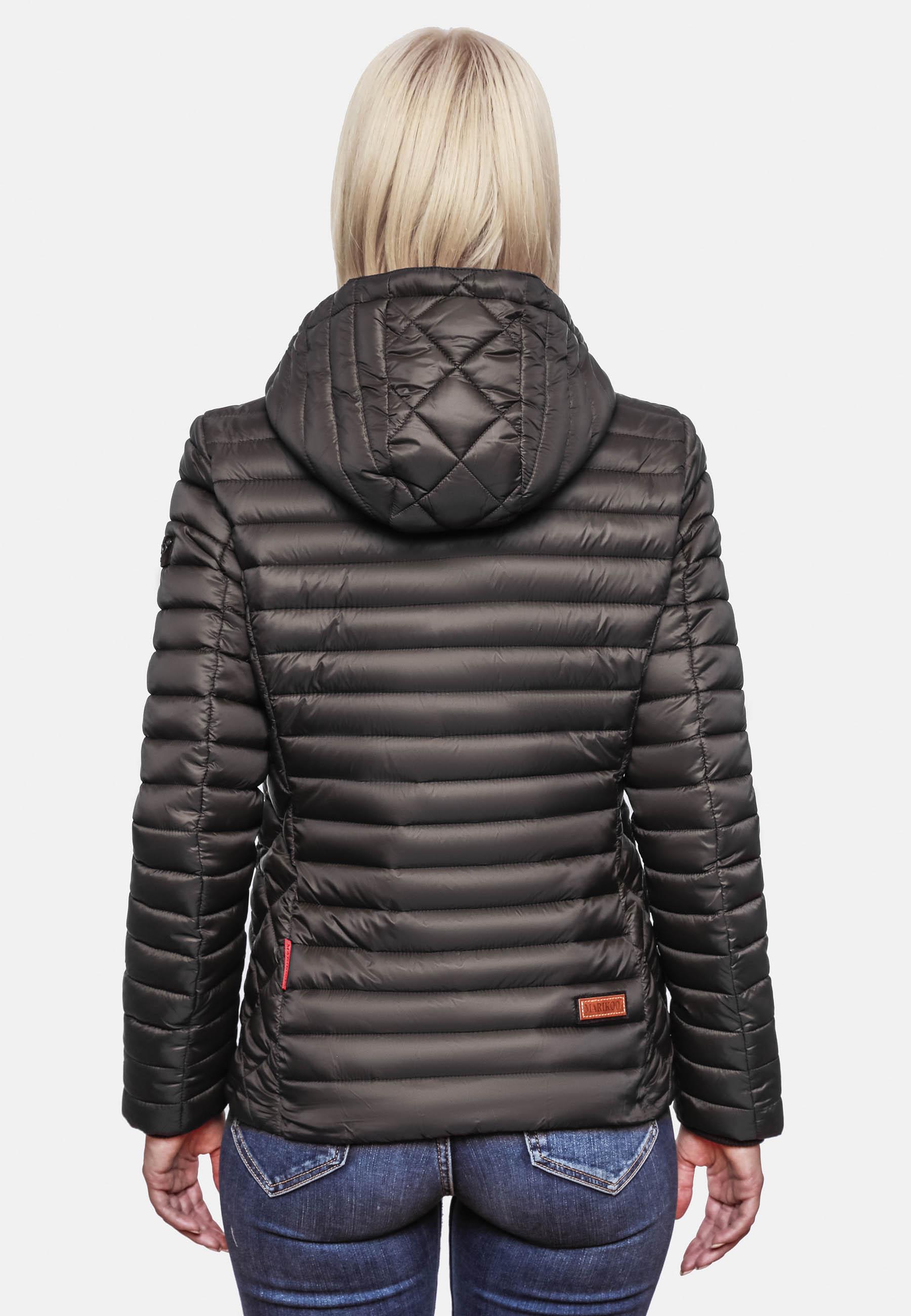 Leichte Steppjacke mit Kapuze "Samtpfote" Anthracite