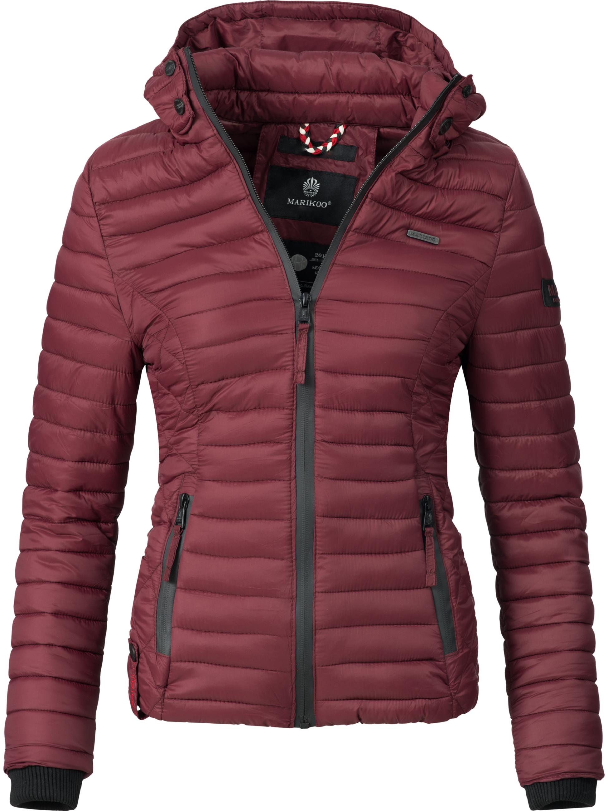 Leichte Steppjacke mit Kapuze "Samtpfote" Bordeaux