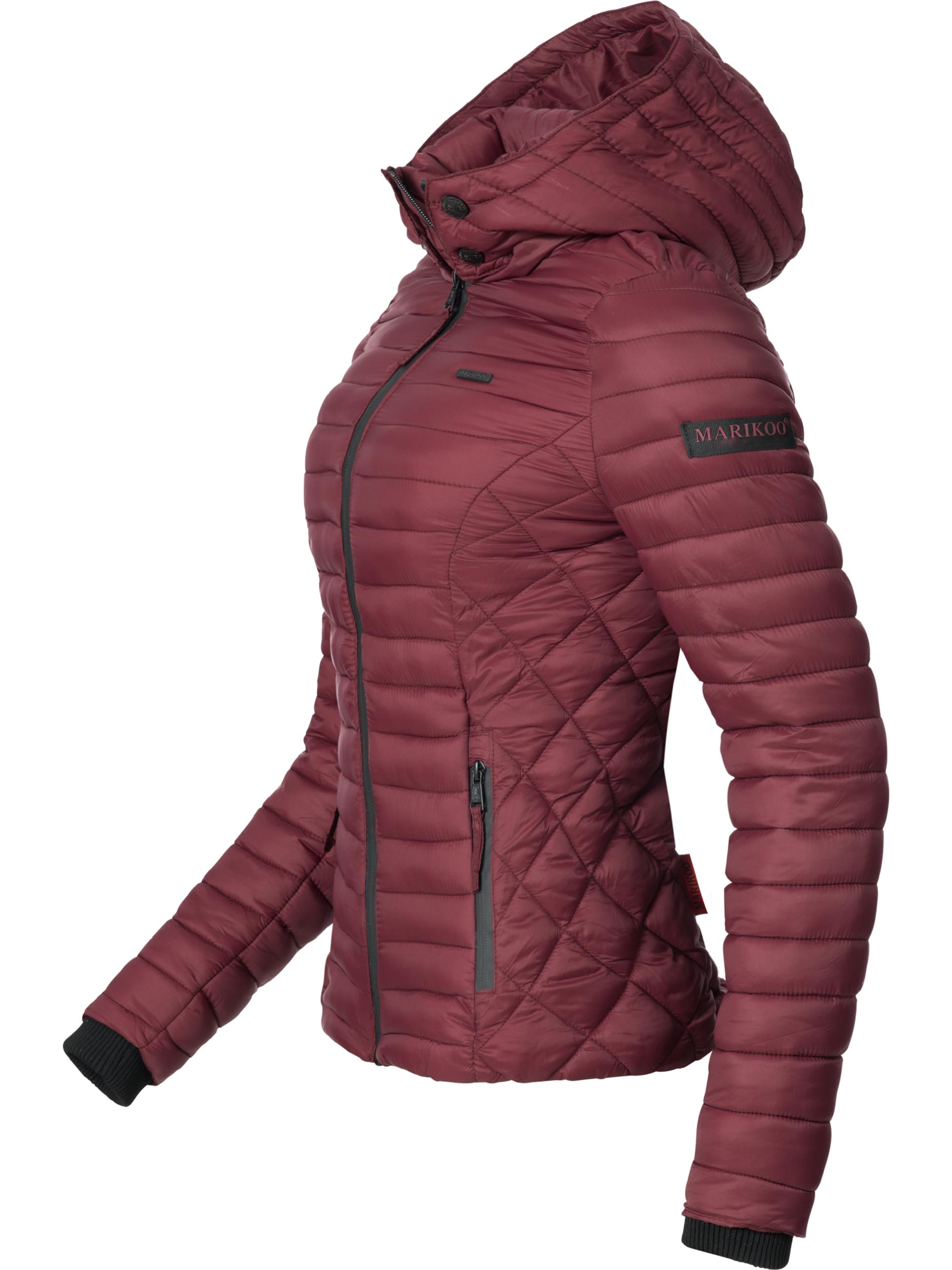 Leichte Steppjacke mit Kapuze "Samtpfote" Bordeaux