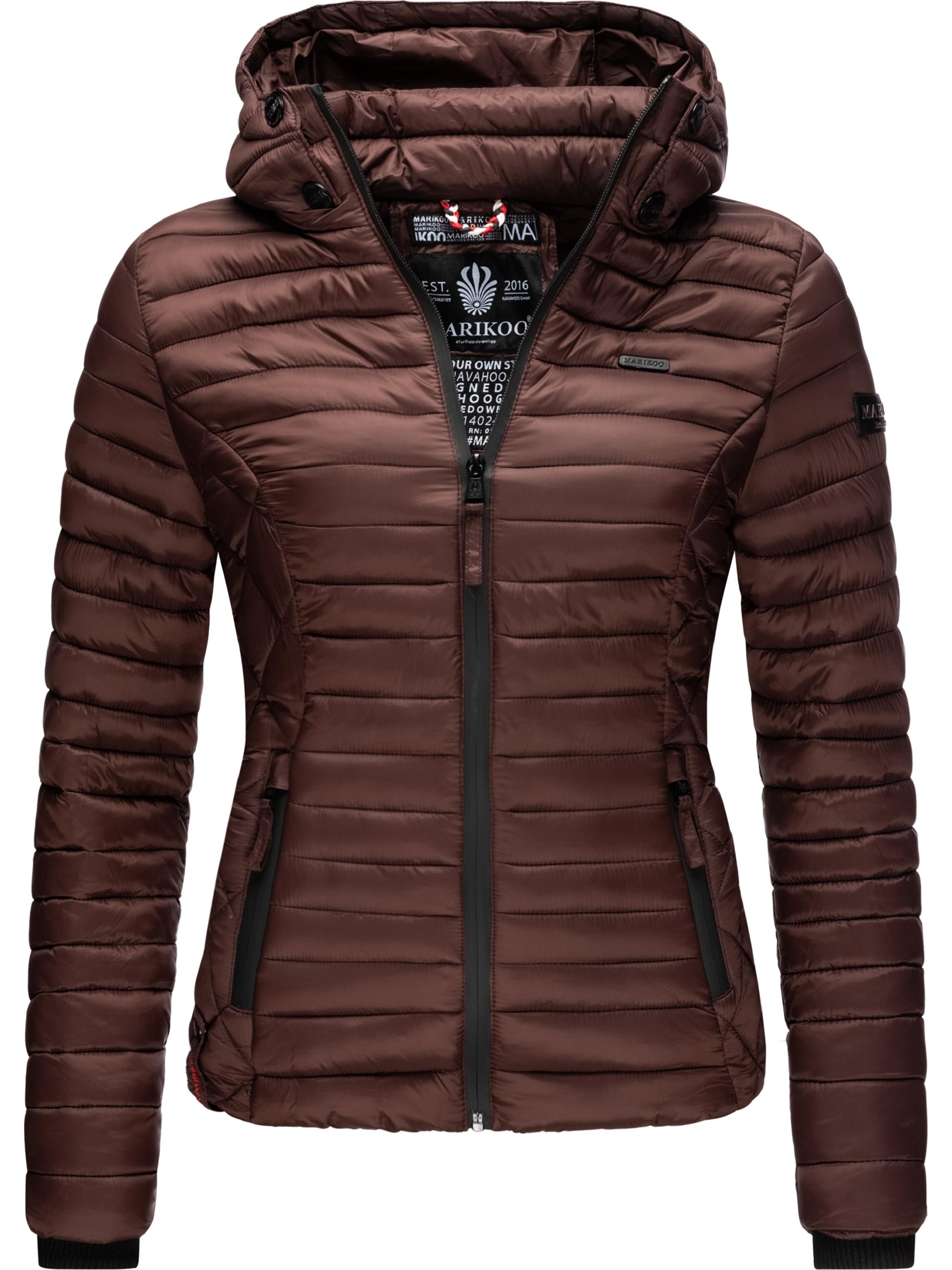 Leichte Steppjacke mit Kapuze "Samtpfote" Chocolate