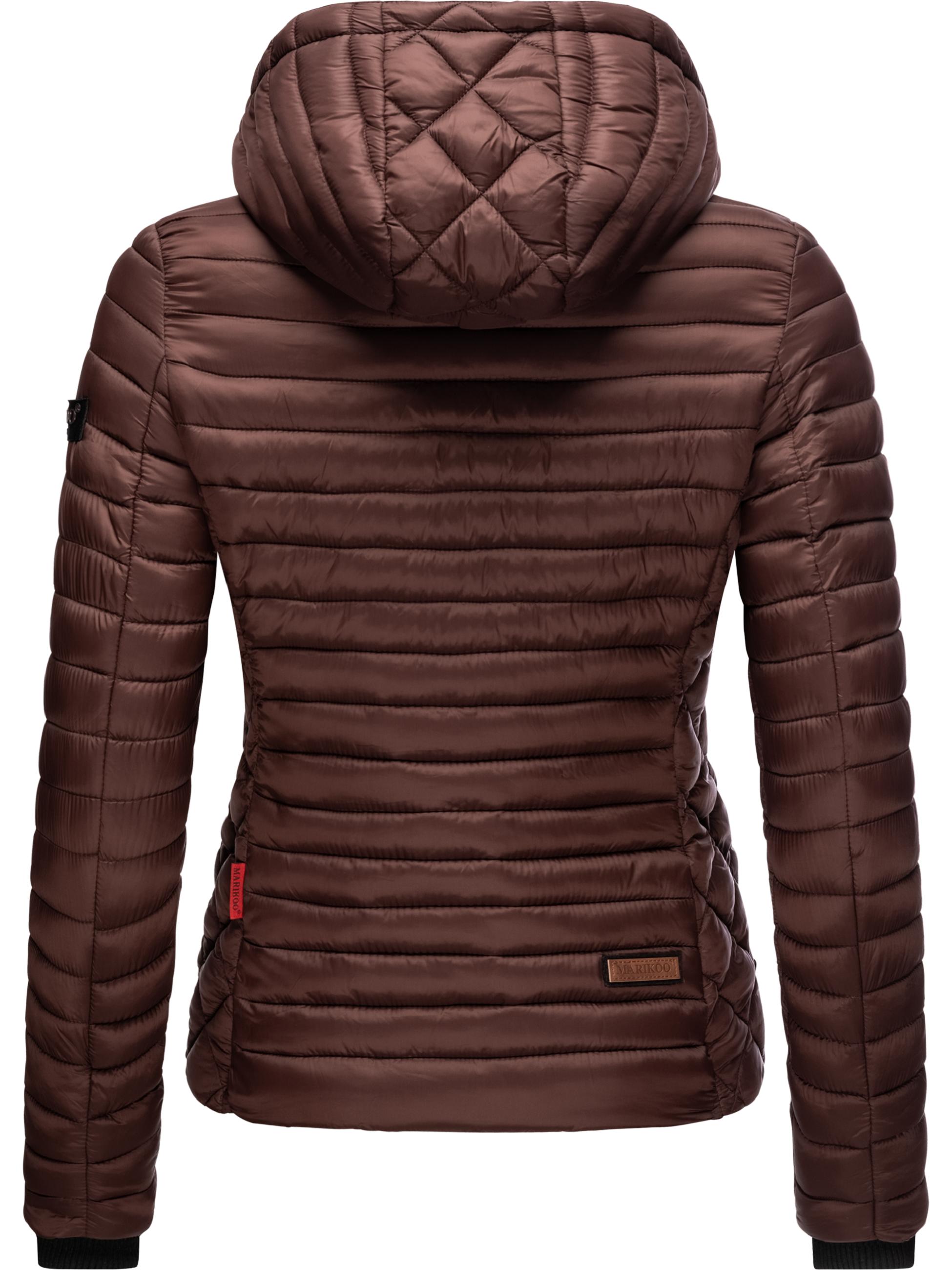 Leichte Steppjacke mit Kapuze "Samtpfote" Chocolate