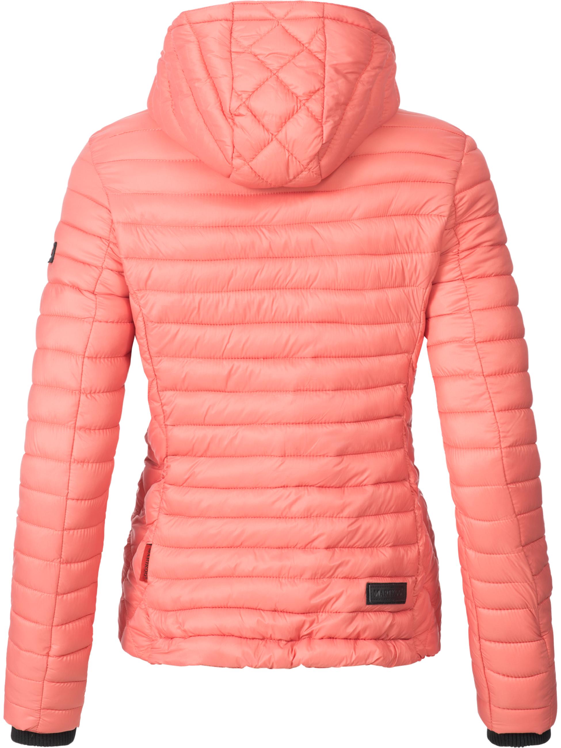 Leichte Steppjacke mit Kapuze "Samtpfote" Coral