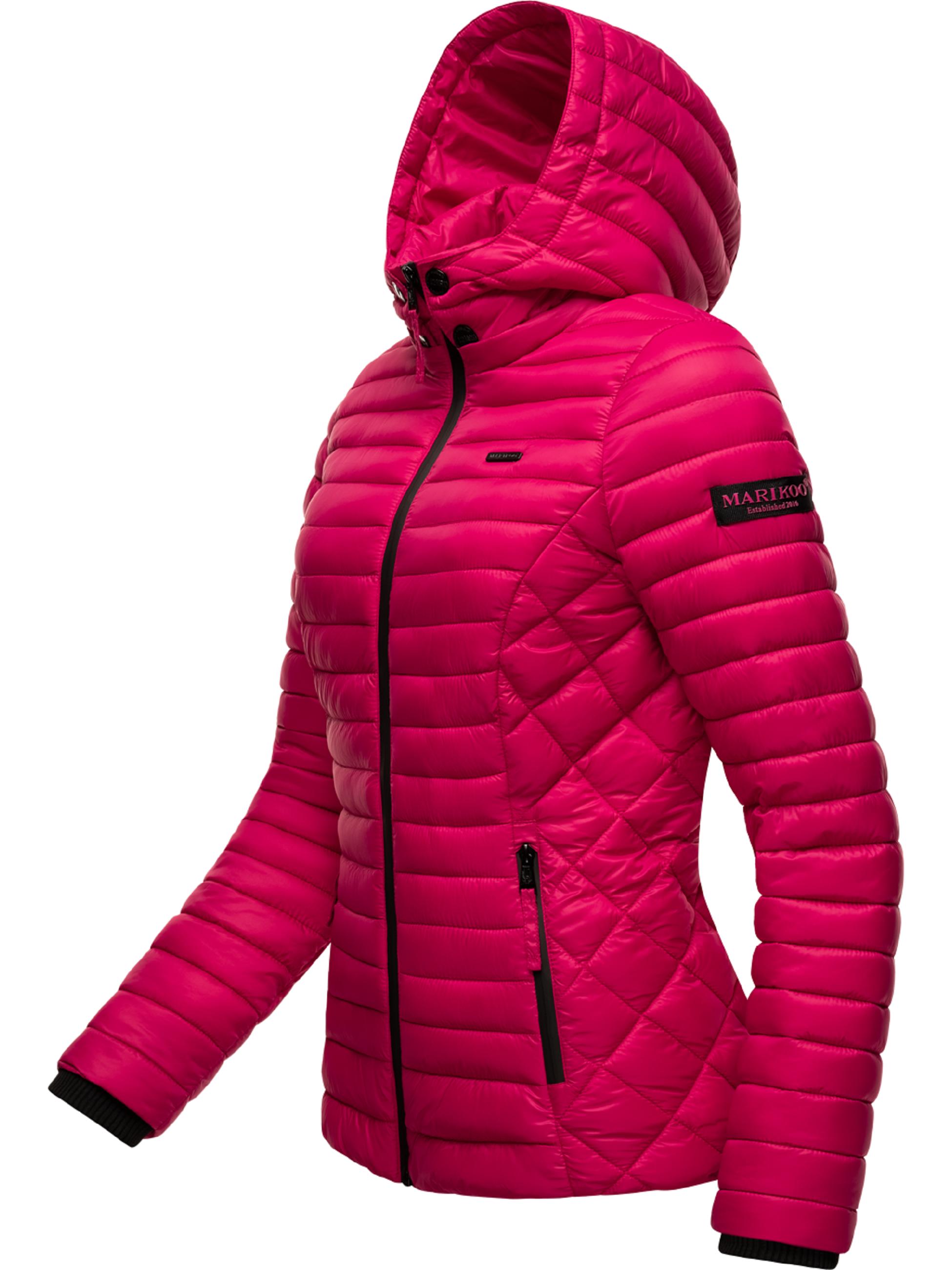 Leichte Steppjacke mit Kapuze "Samtpfote" Fuchsia