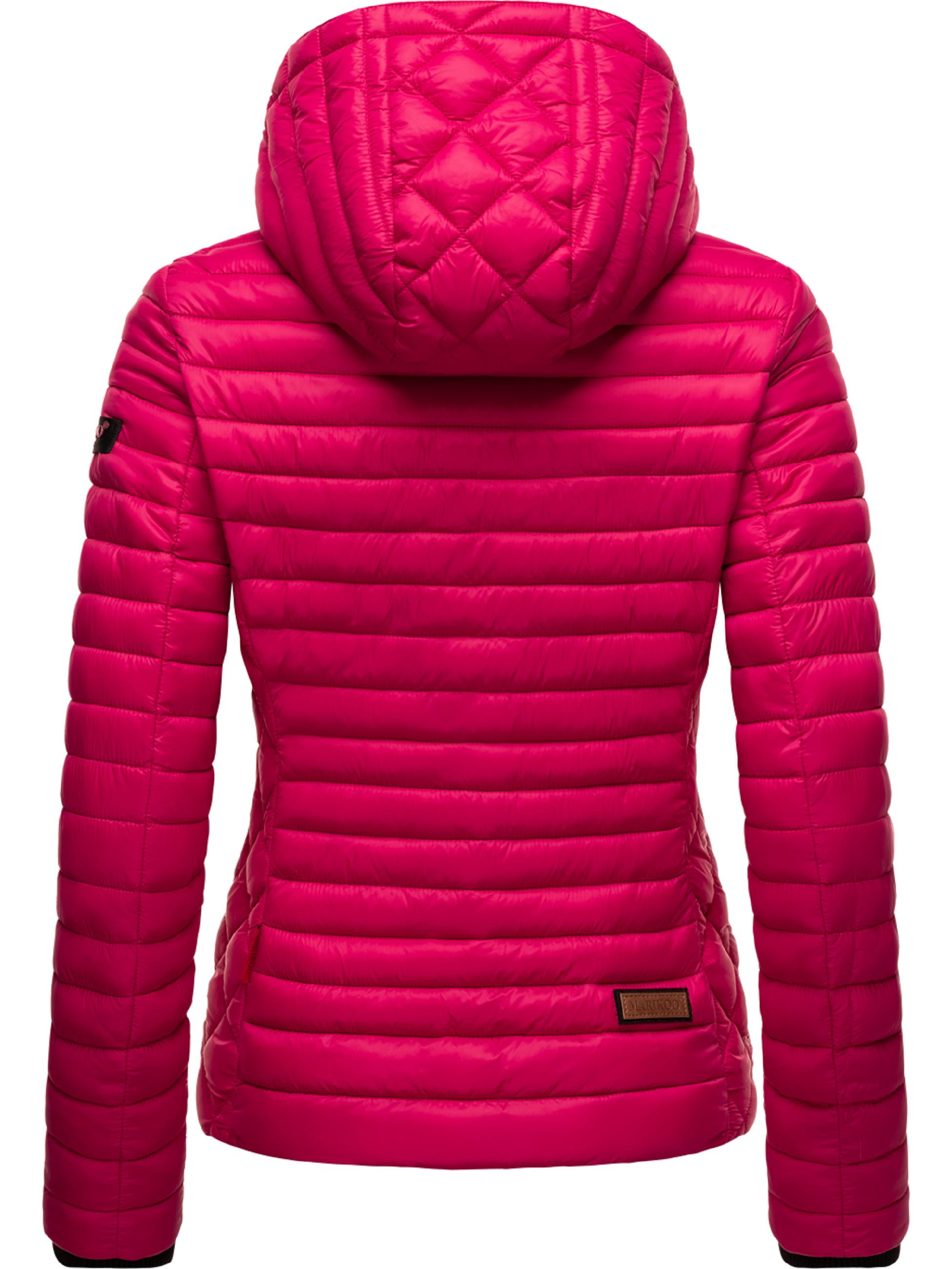 Leichte Steppjacke mit Kapuze "Samtpfote" Fuchsia