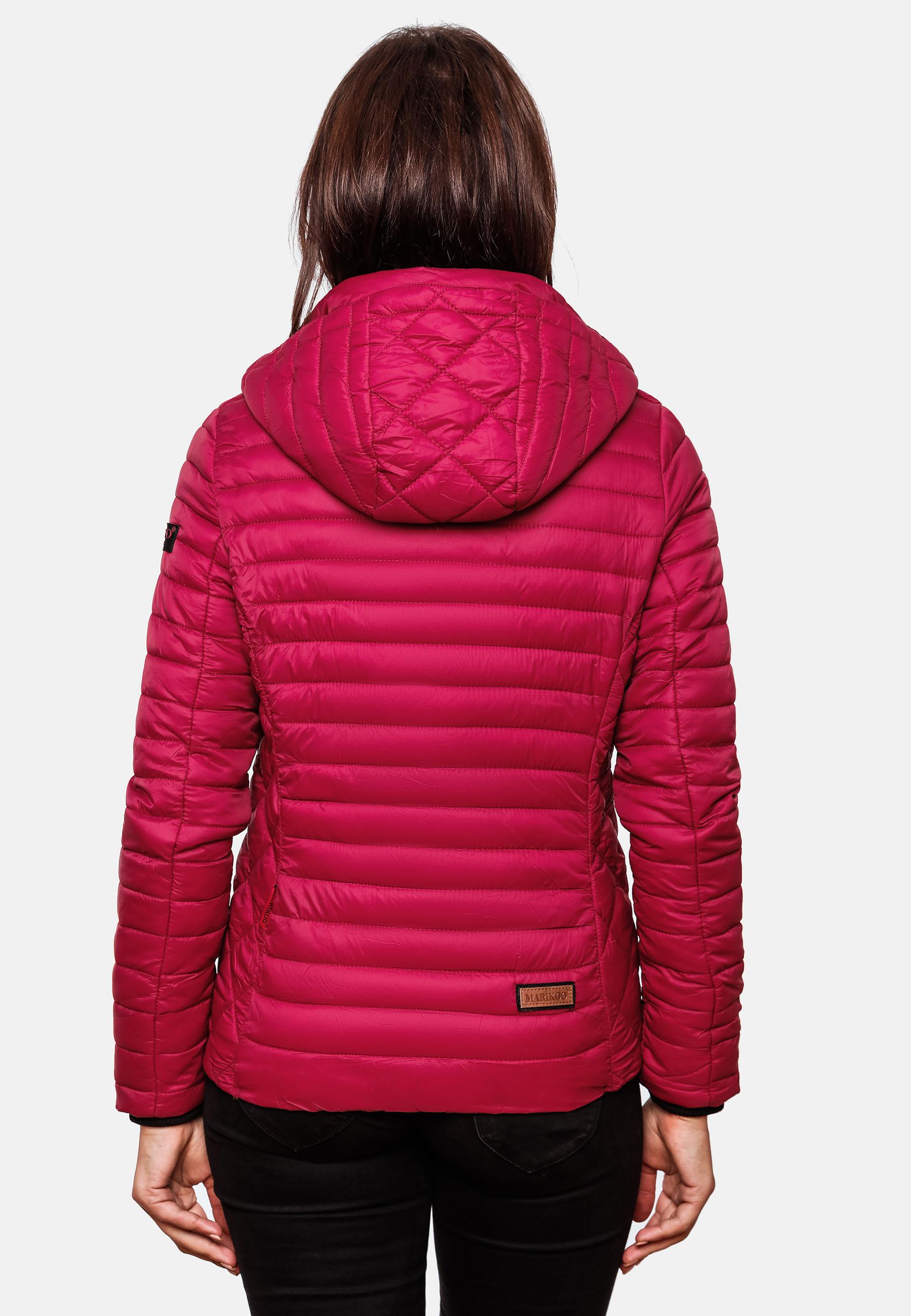 Leichte Steppjacke mit Kapuze "Samtpfote" Fuchsia