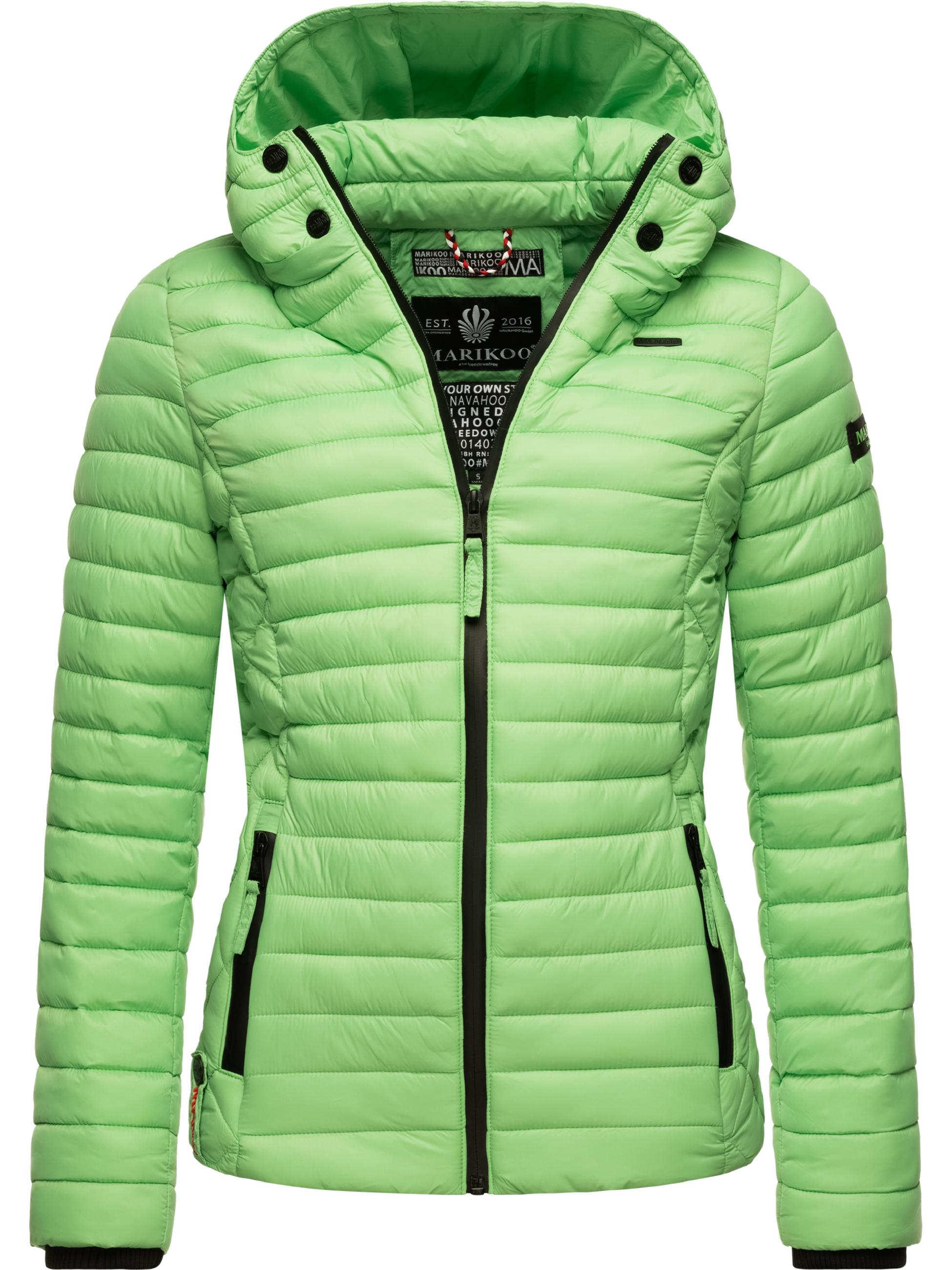 Leichte Steppjacke mit Kapuze "Samtpfote" Jade Green