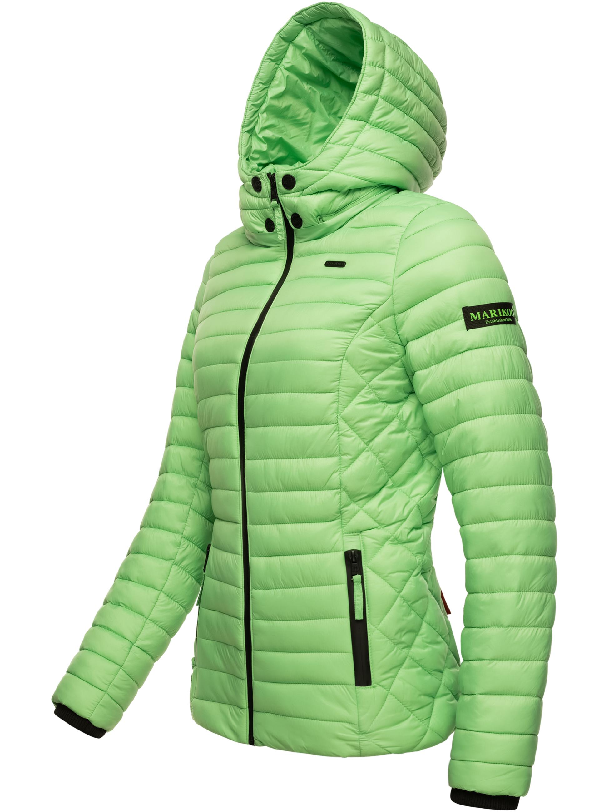 Leichte Steppjacke mit Kapuze "Samtpfote" Jade Green