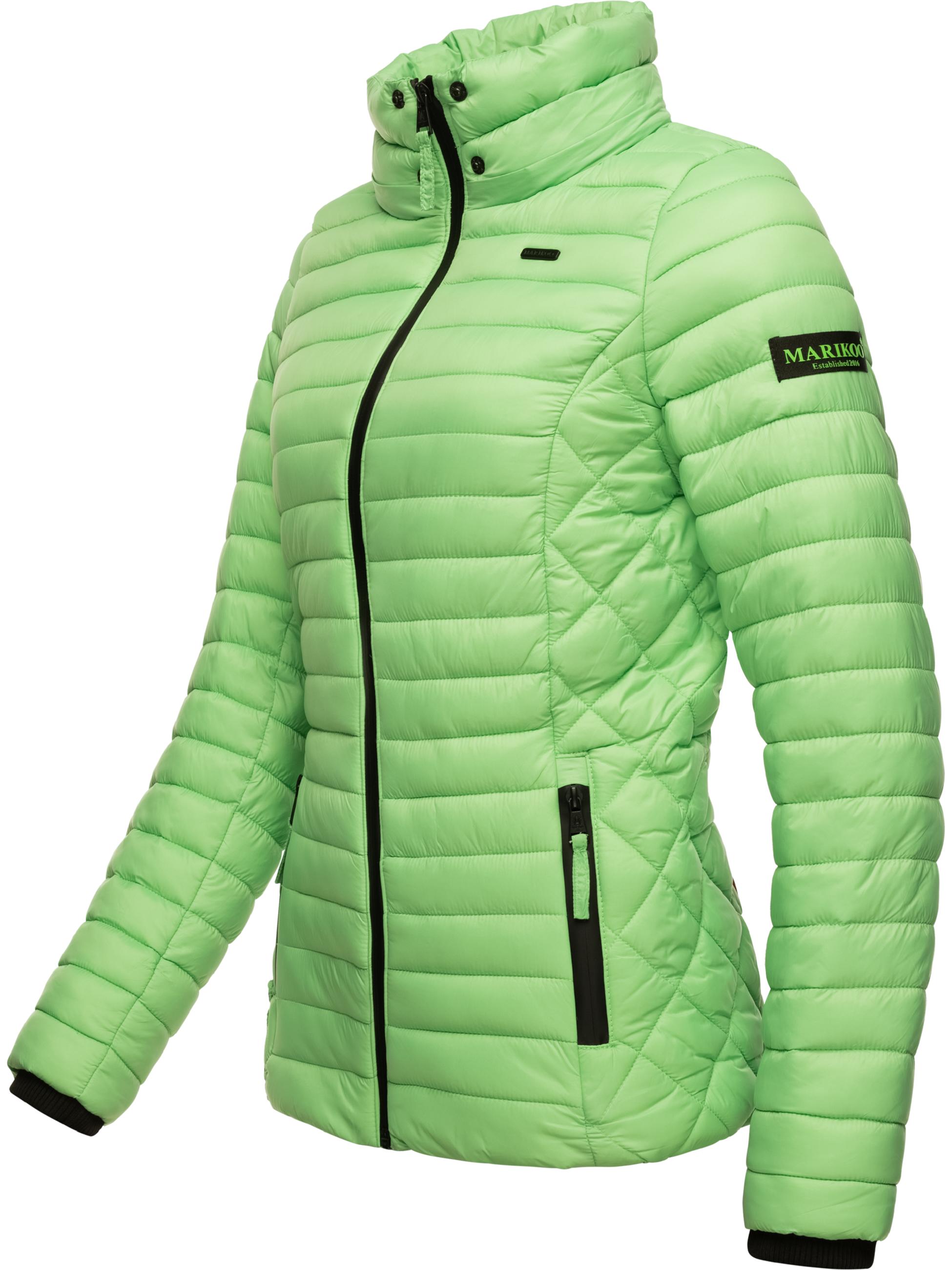 Leichte Steppjacke mit Kapuze "Samtpfote" Jade Green