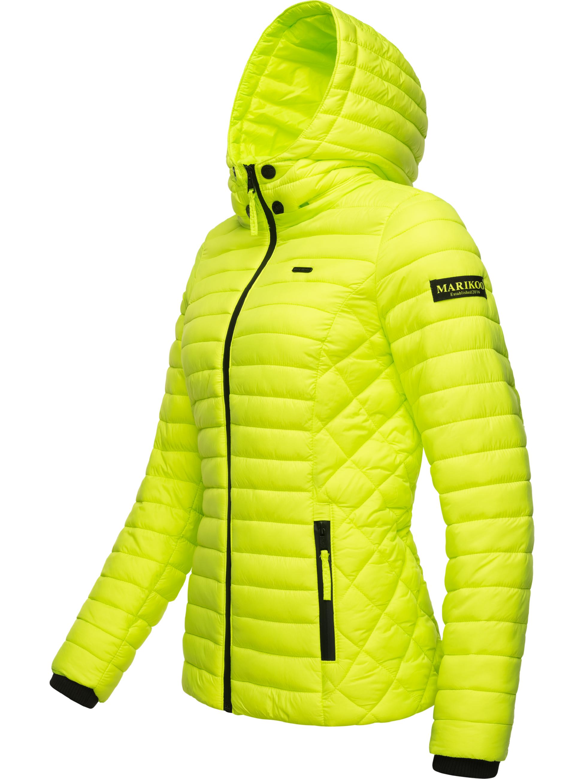 Leichte Steppjacke mit Kapuze "Samtpfote" Neon Green