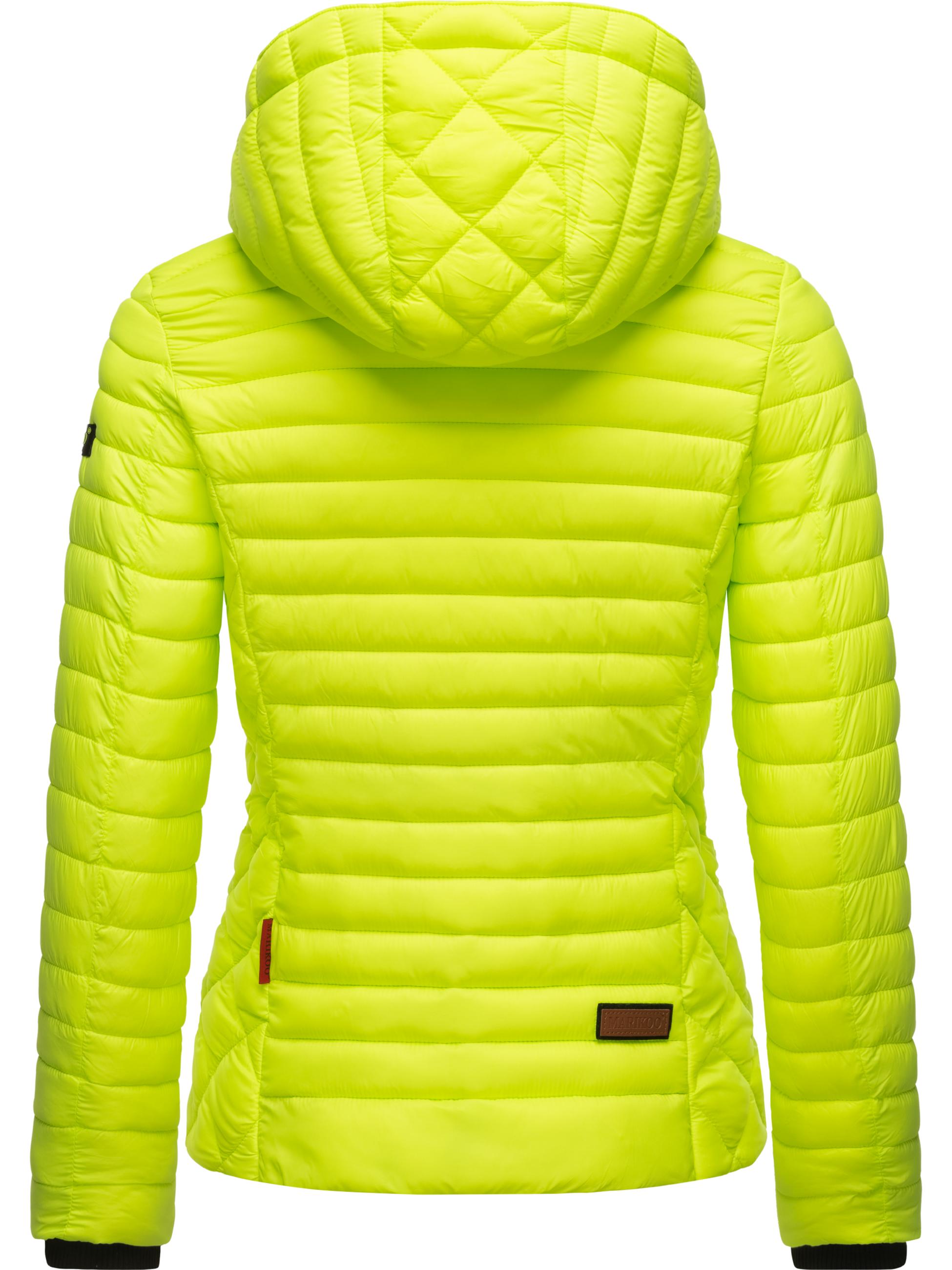 Leichte Steppjacke mit Kapuze "Samtpfote" Neon Green