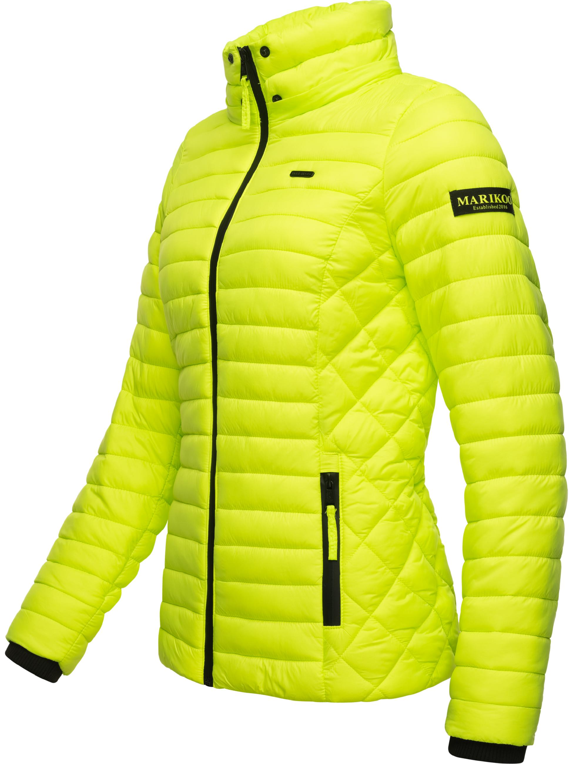 Leichte Steppjacke mit Kapuze "Samtpfote" Neon Green