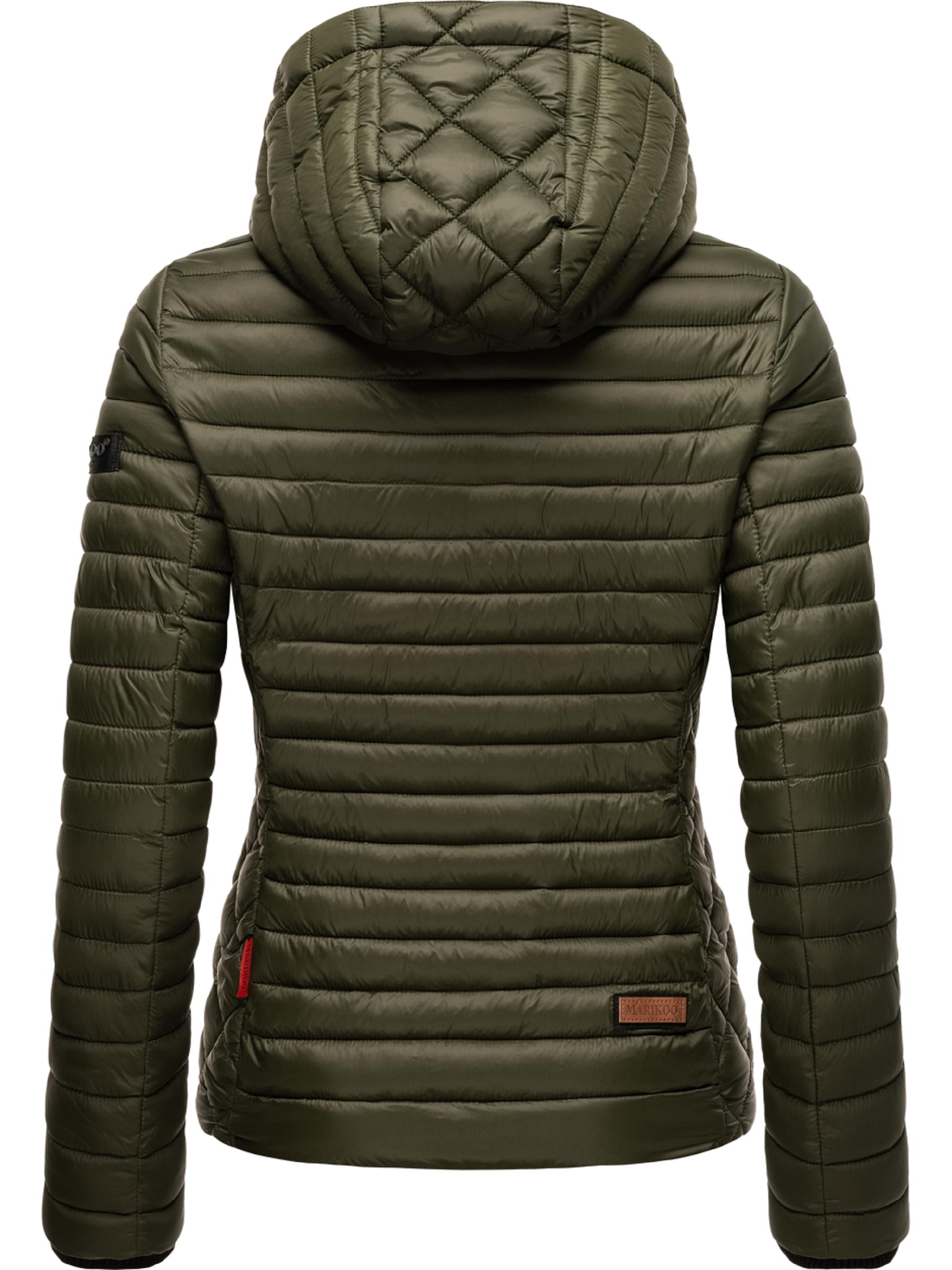 Leichte Steppjacke mit Kapuze "Samtpfote" Olive