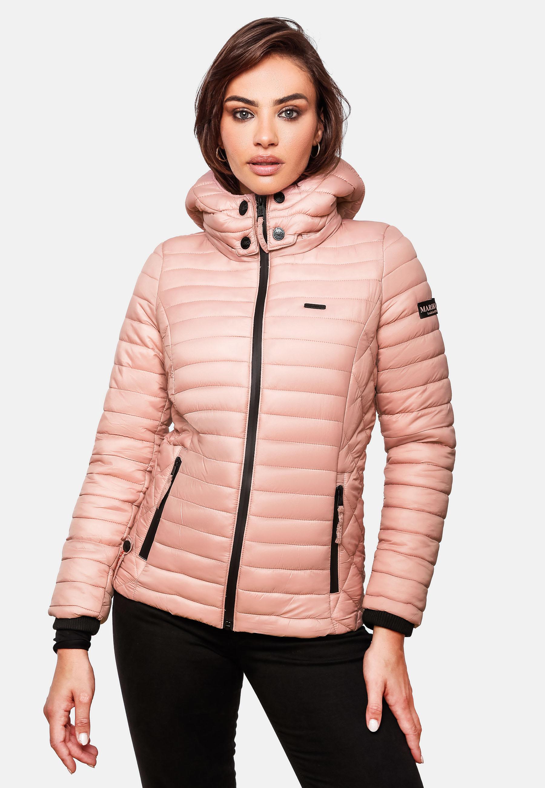 Leichte Steppjacke mit Kapuze "Samtpfote" Powder Rose