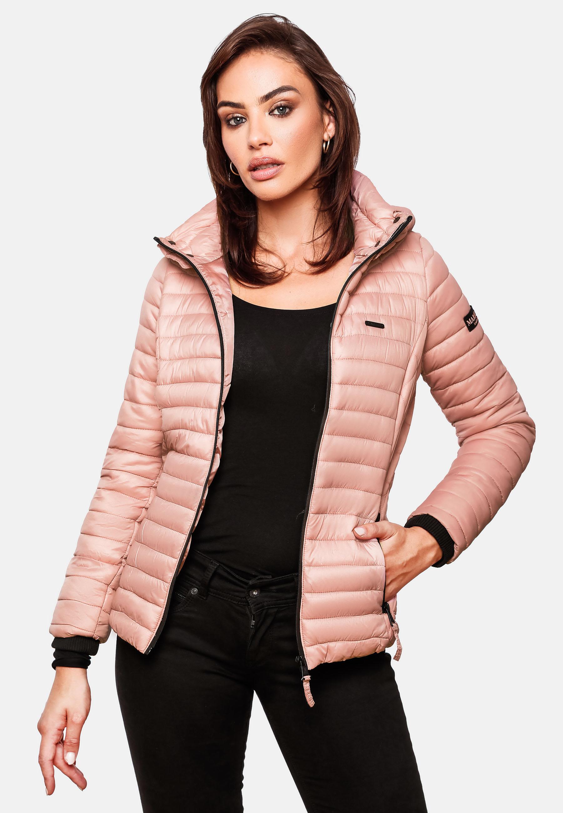 Leichte Steppjacke mit Kapuze "Samtpfote" Powder Rose