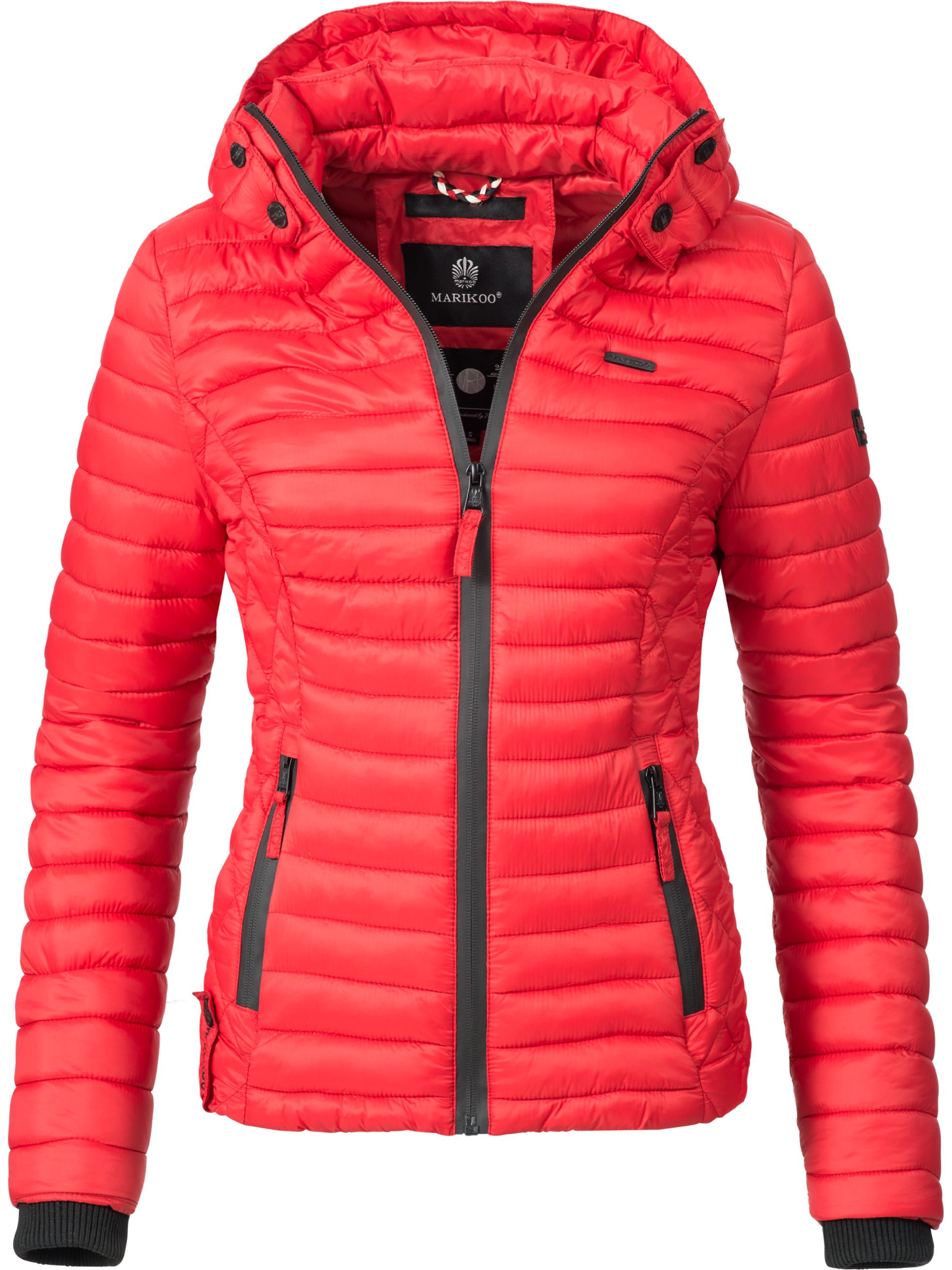 Leichte Steppjacke mit Kapuze "Samtpfote" Rot