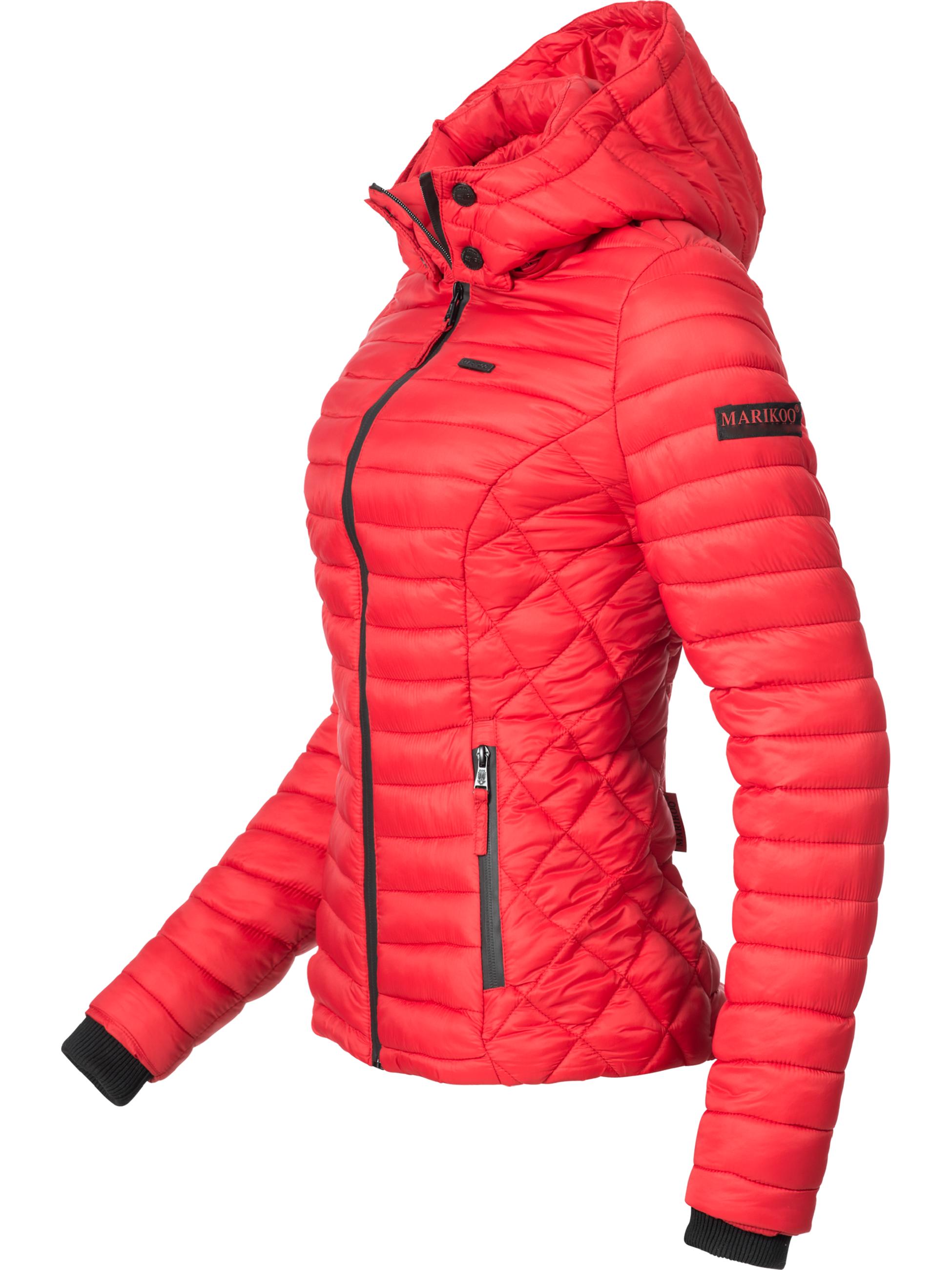 Leichte Steppjacke mit Kapuze "Samtpfote" Rot