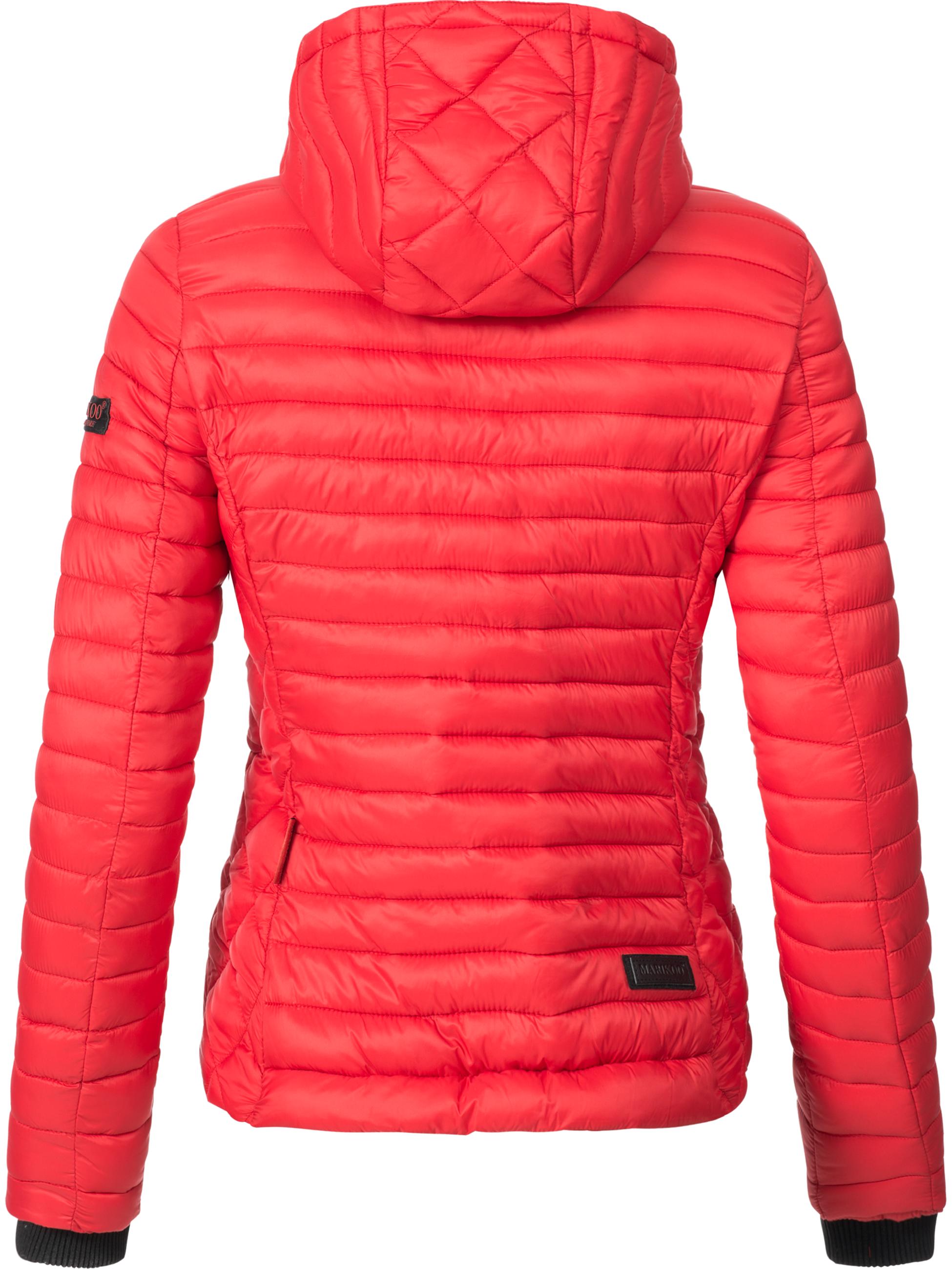 Leichte Steppjacke mit Kapuze "Samtpfote" Rot