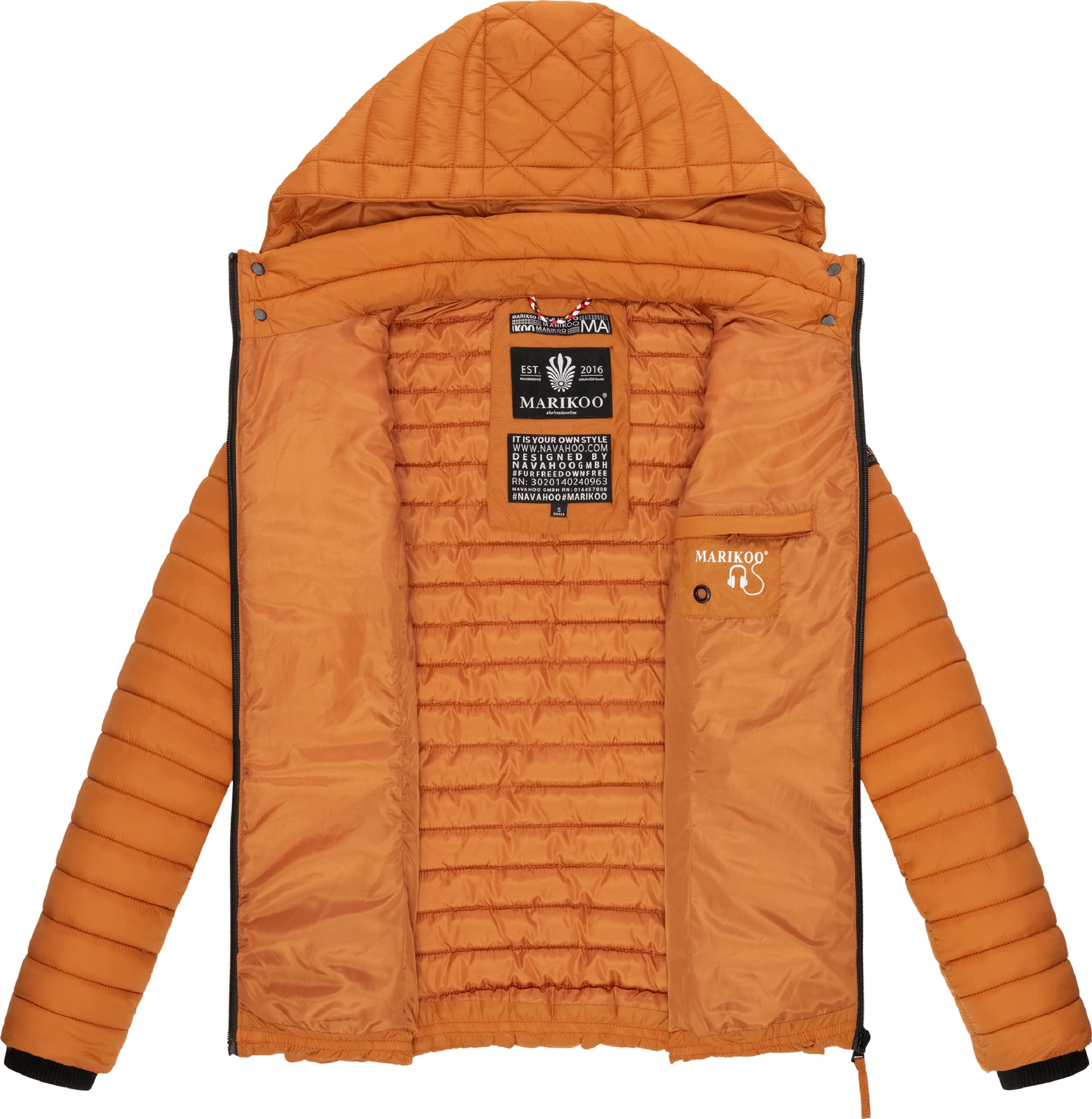 Leichte Steppjacke mit Kapuze "Samtpfote" Rusty Cinnamon