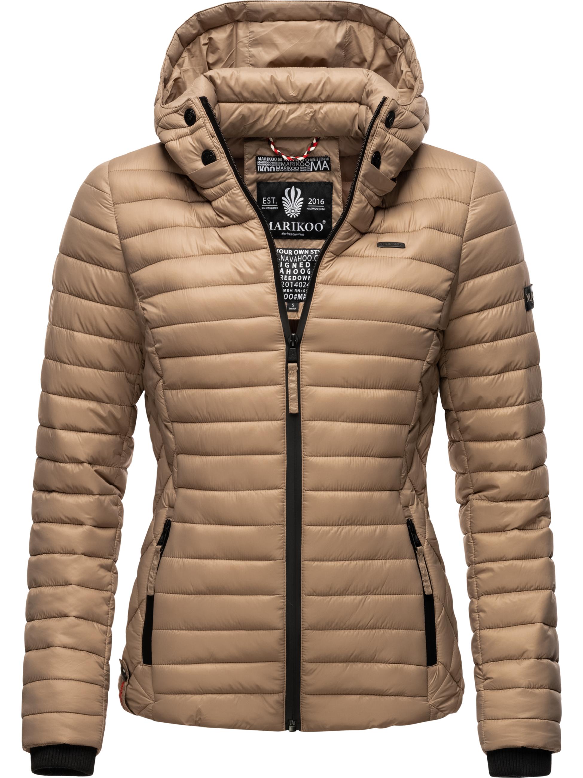 Leichte Steppjacke mit Kapuze "Samtpfote" Taupe Grey