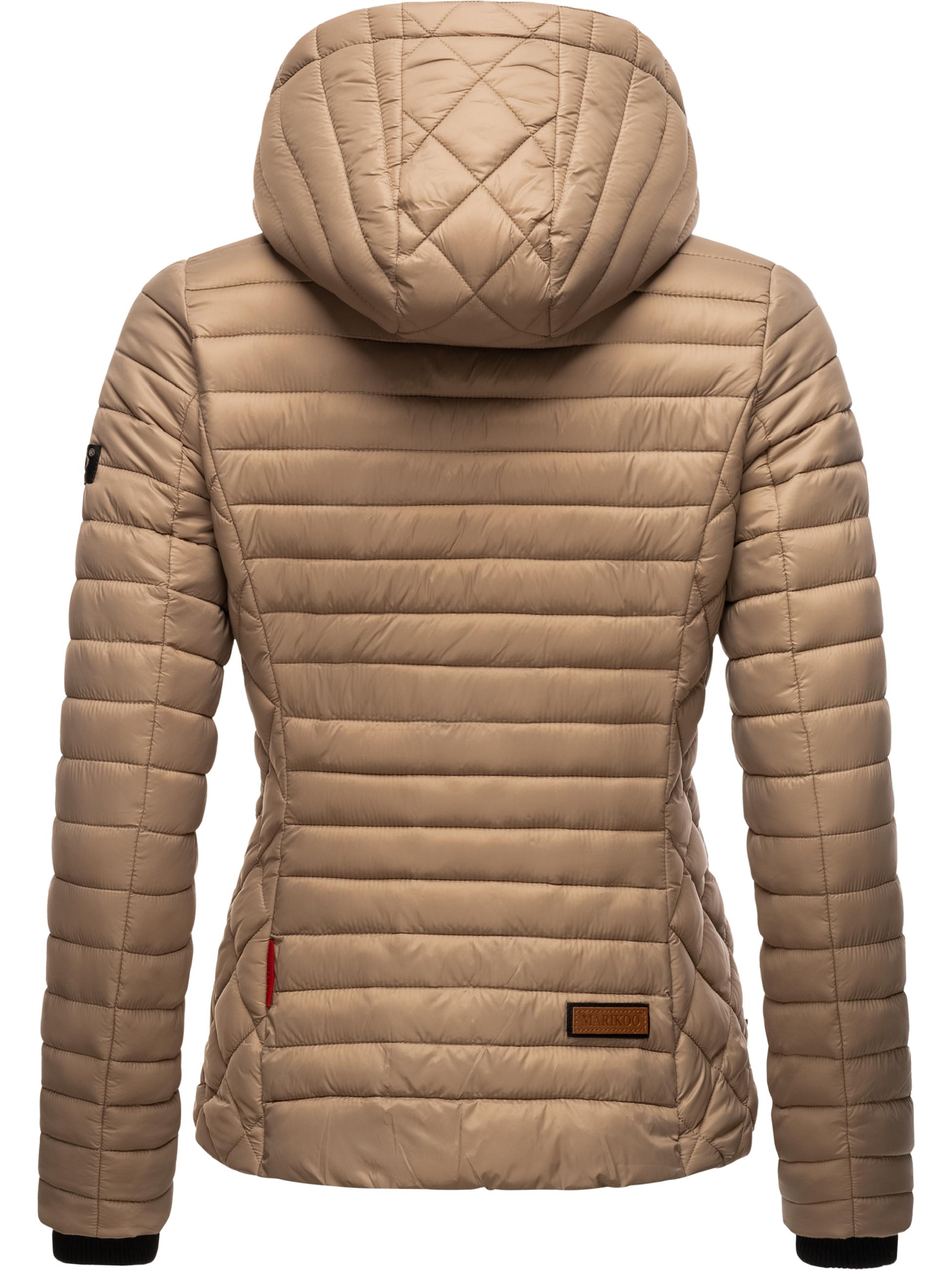 Leichte Steppjacke mit Kapuze "Samtpfote" Taupe Grey