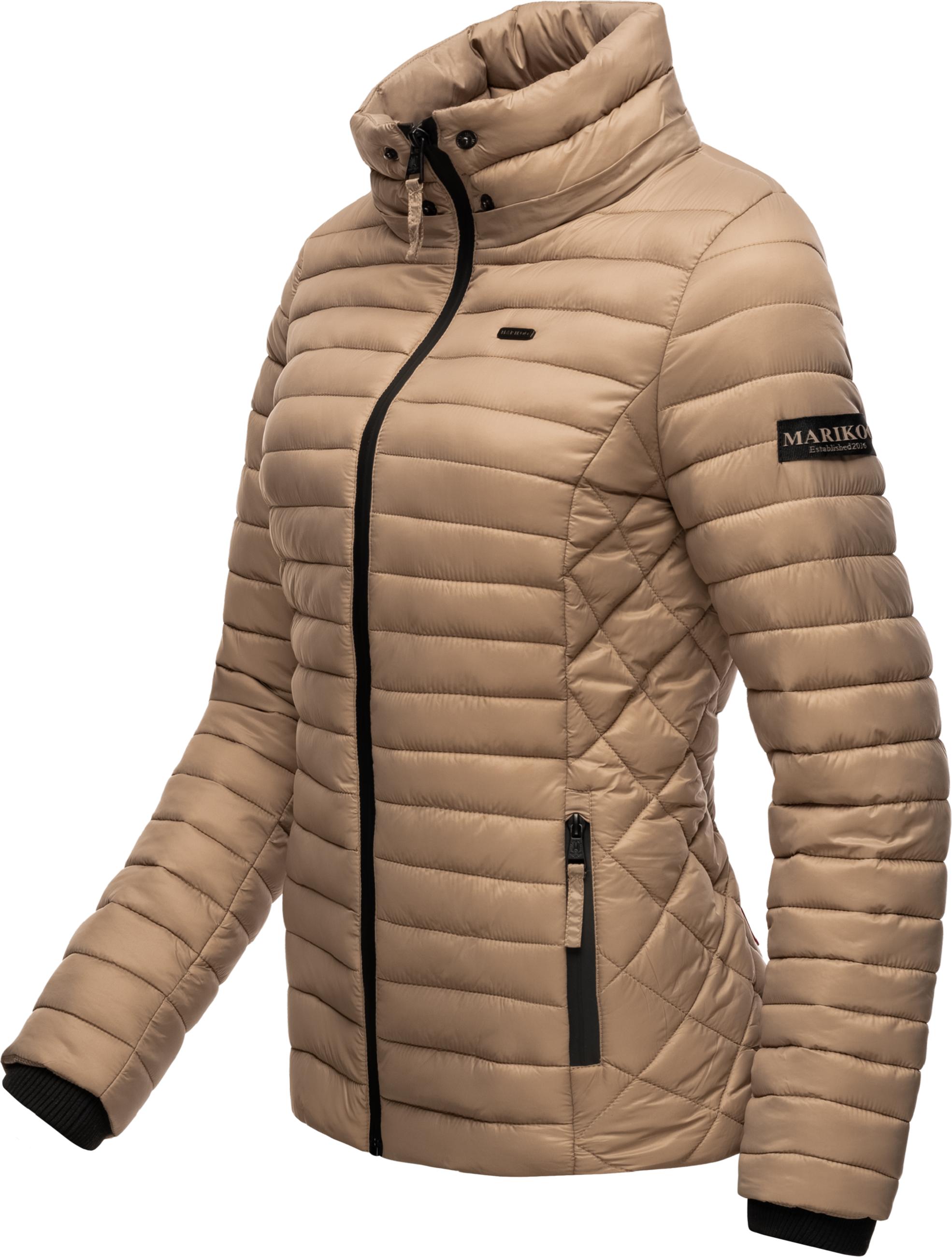 Leichte Steppjacke mit Kapuze "Samtpfote" Taupe Grey