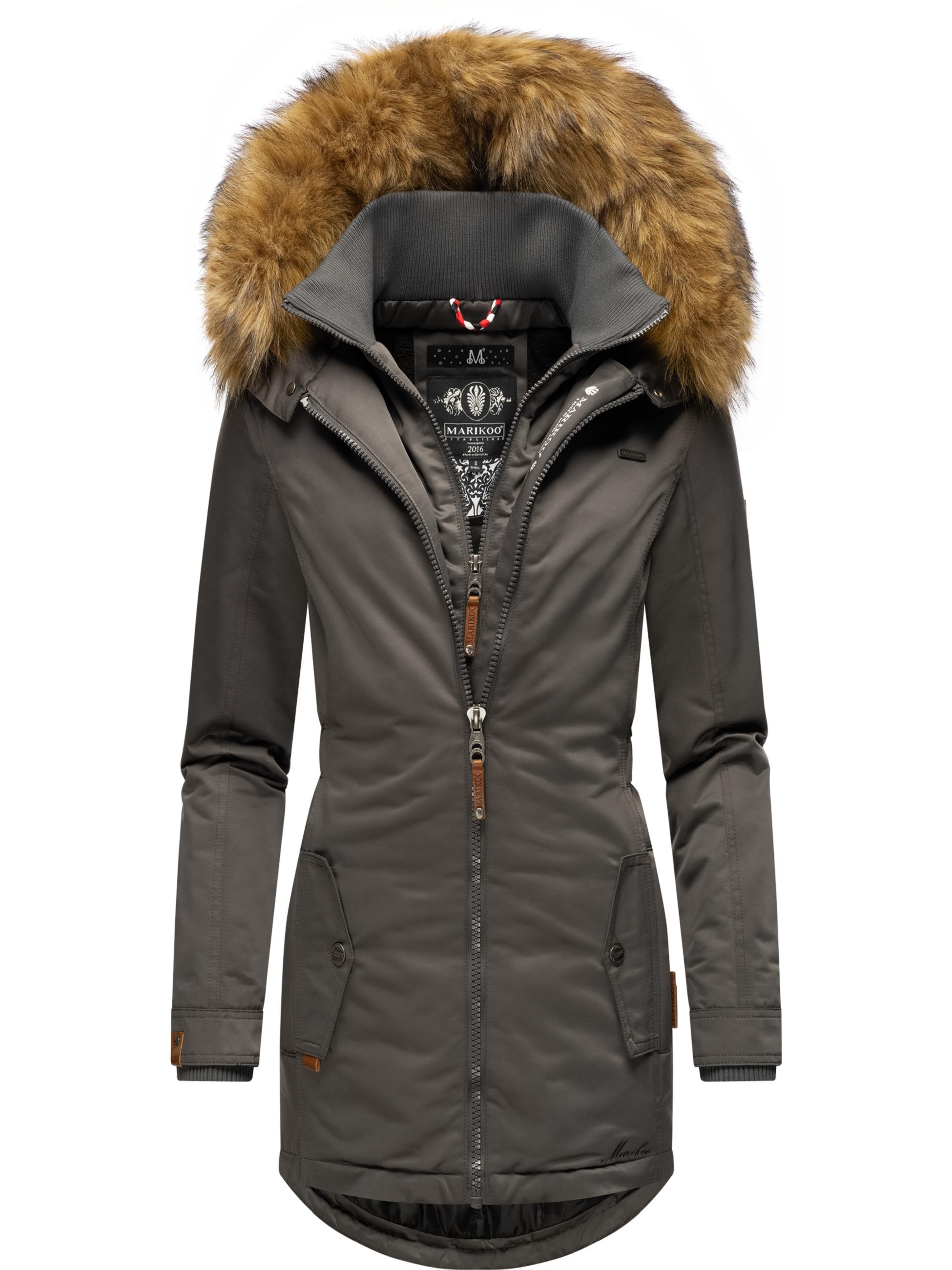 Winterparka mit abnehmbarem Kunstfell "Sanakoo" Anthracite