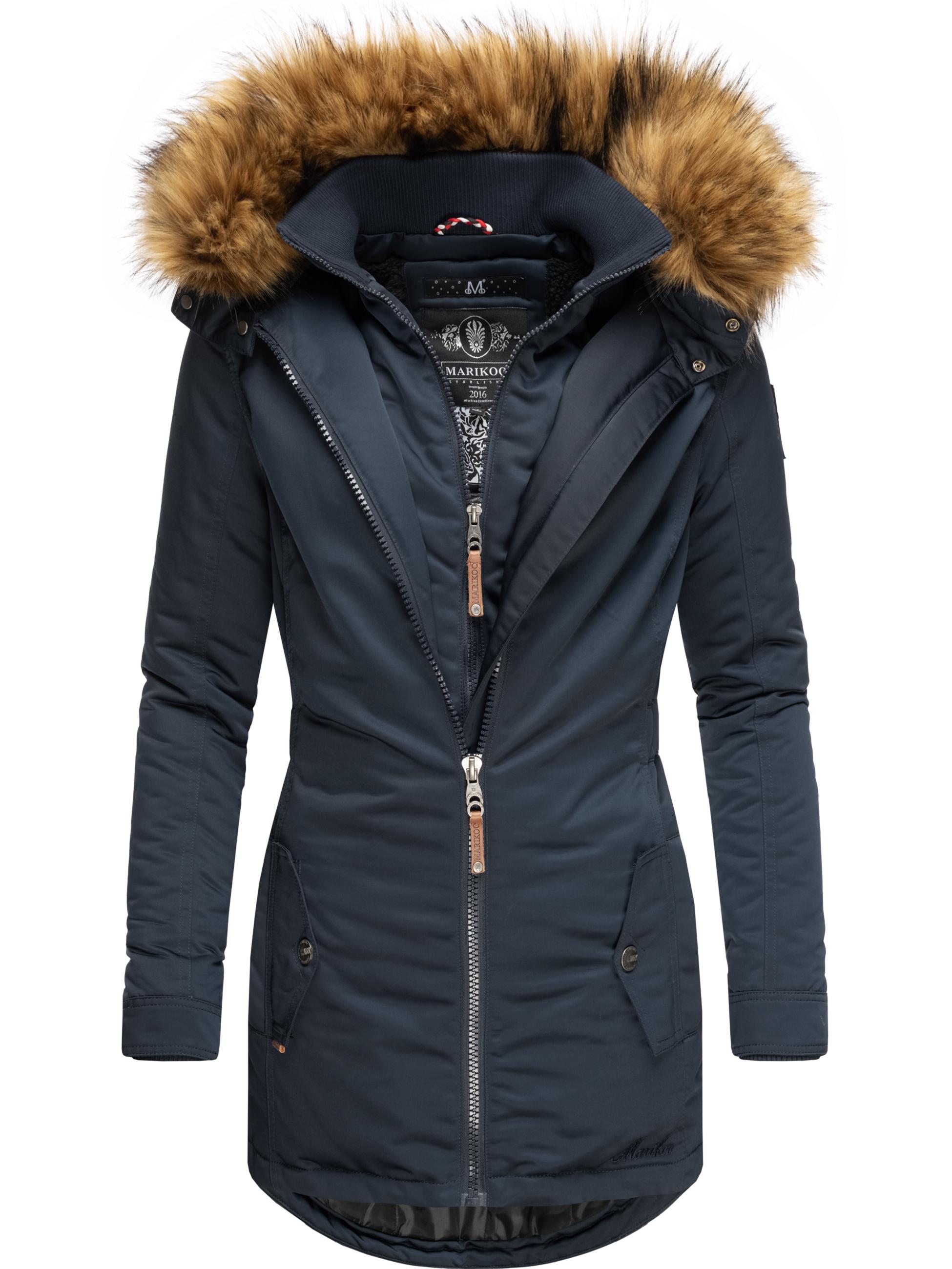 Winterparka mit abnehmbarem Kunstfell "Sanakoo" Blau