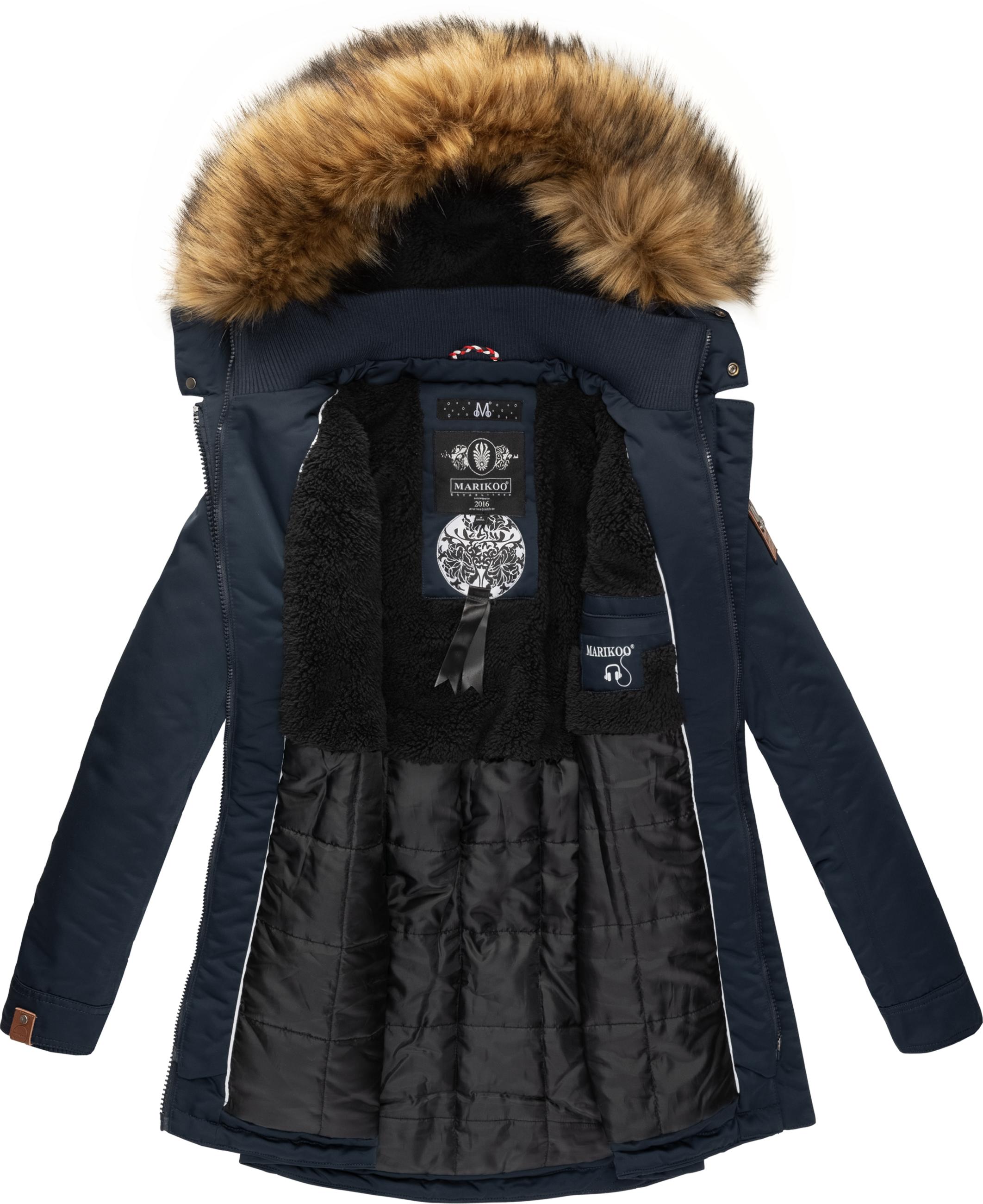 Winterparka mit abnehmbarem Kunstfell "Sanakoo" Blau