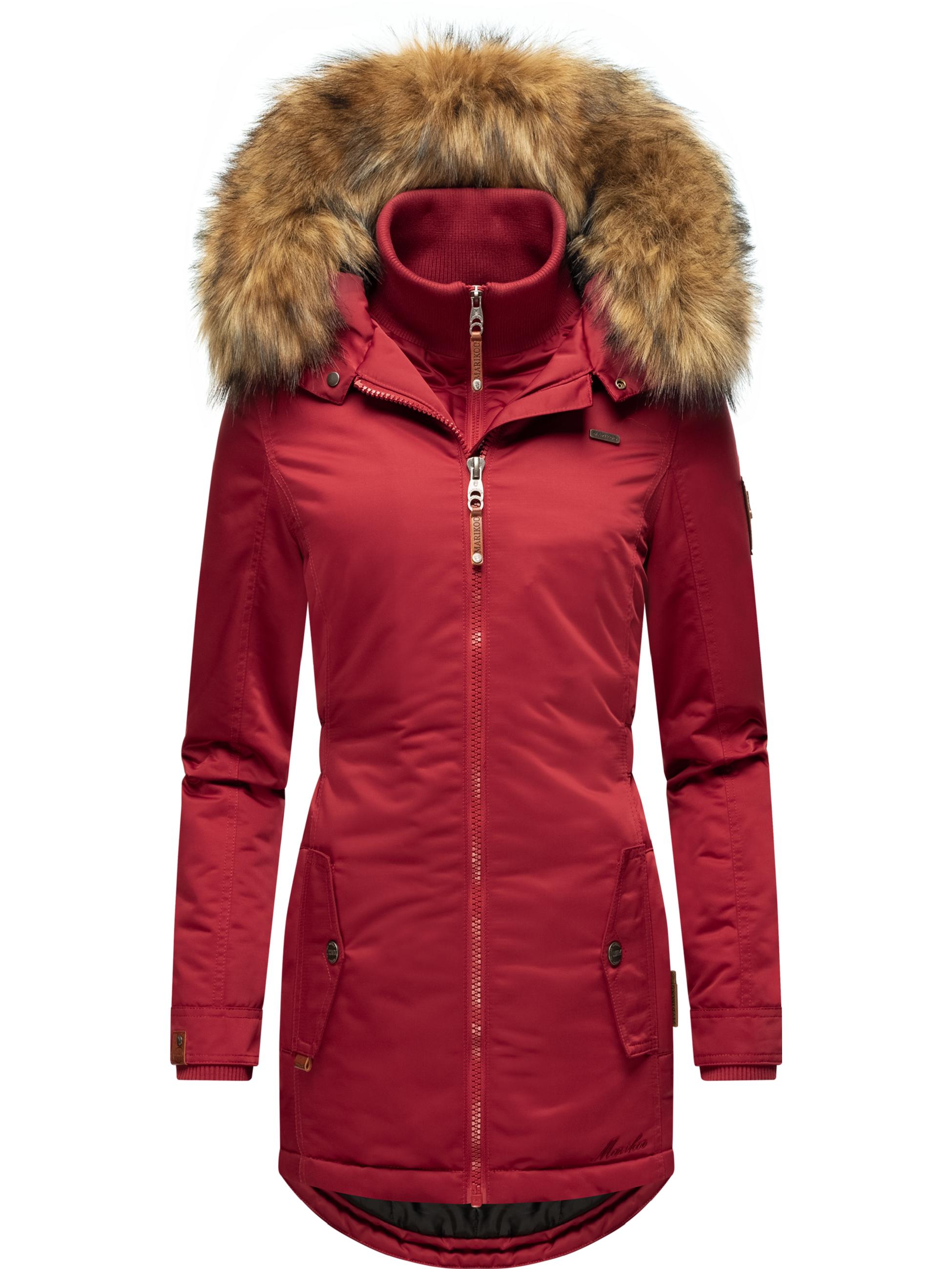 Winterparka mit abnehmbarem Kunstfell "Sanakoo" Blood Red