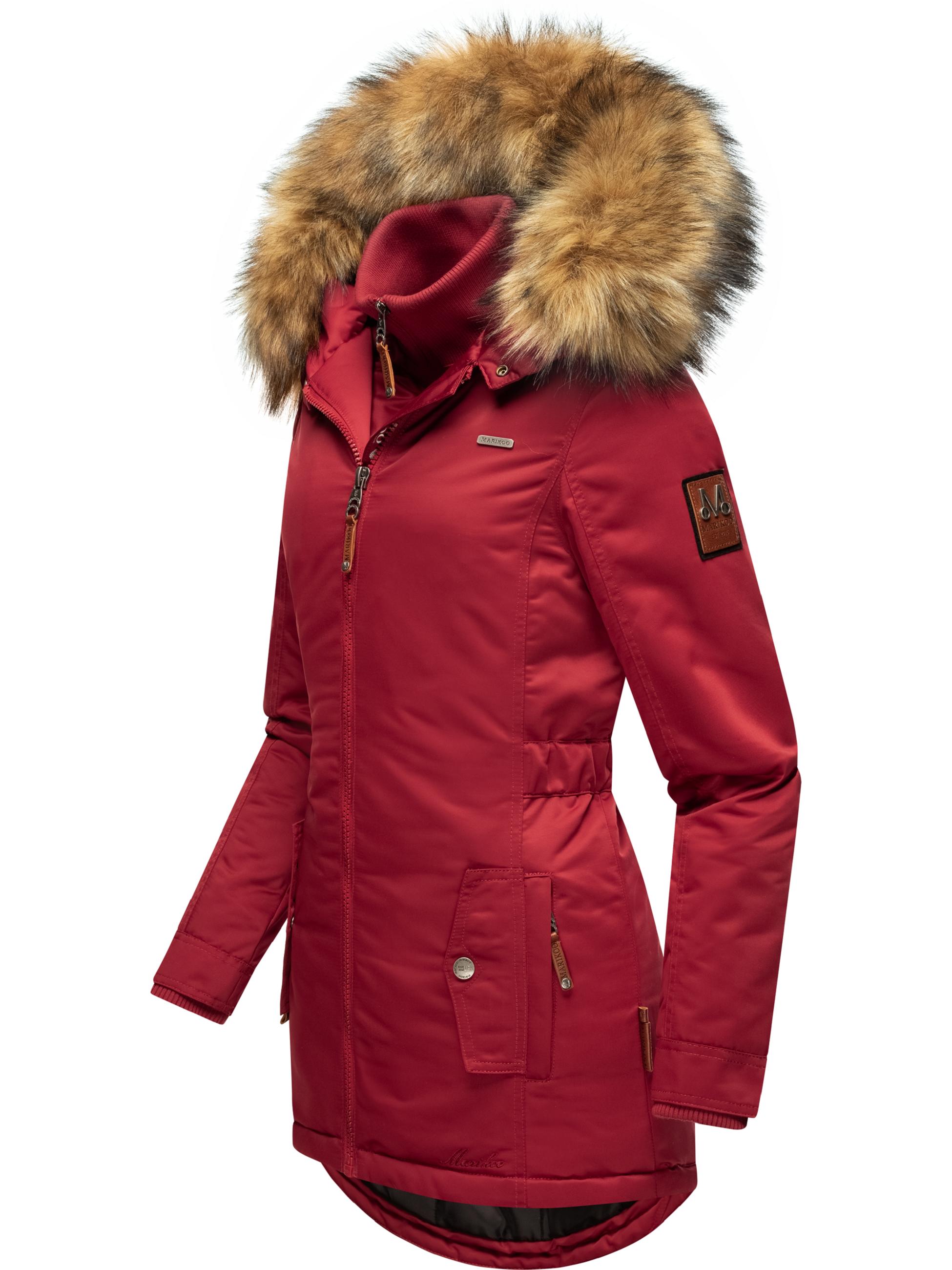 Winterparka mit abnehmbarem Kunstfell "Sanakoo" Blood Red