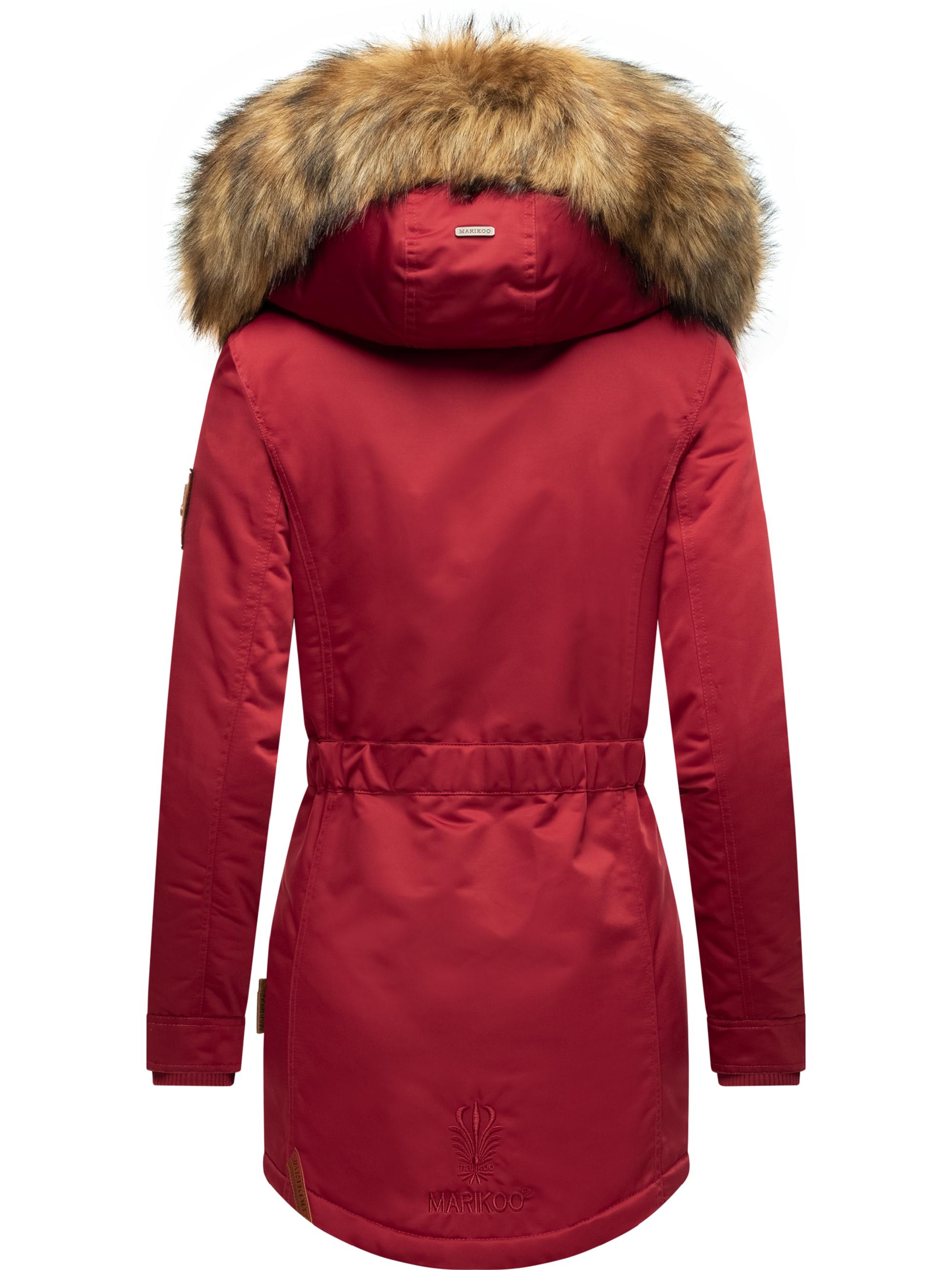 Winterparka mit abnehmbarem Kunstfell "Sanakoo" Blood Red