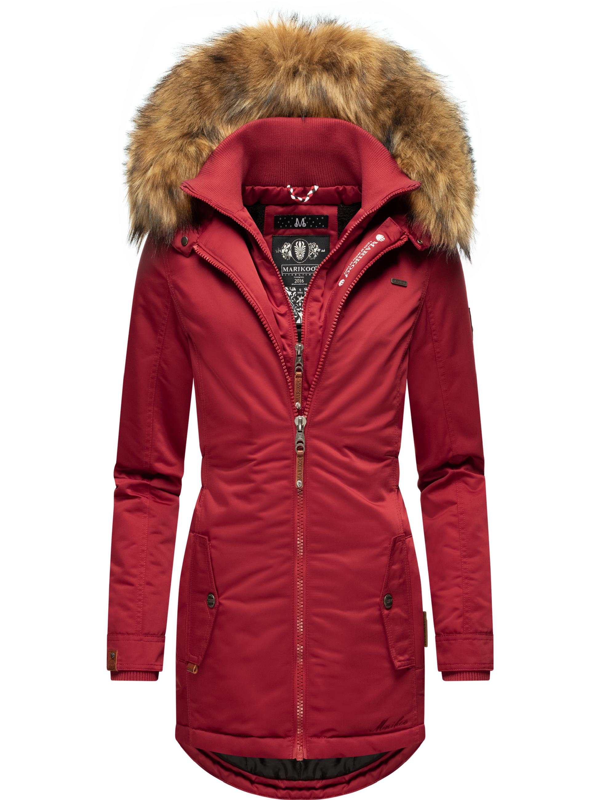 Winterparka mit abnehmbarem Kunstfell "Sanakoo" Blood Red