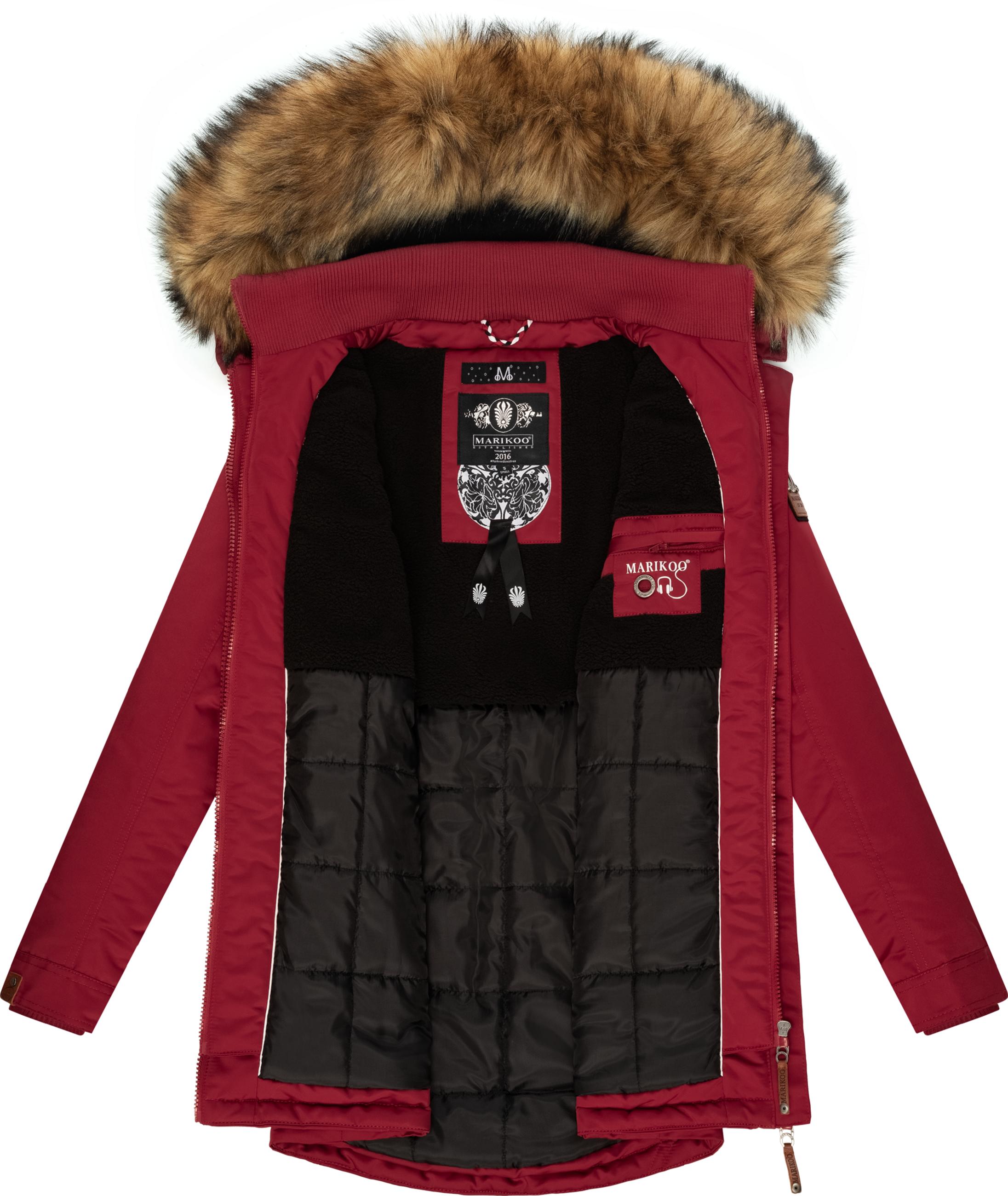 Winterparka mit abnehmbarem Kunstfell "Sanakoo" Blood Red