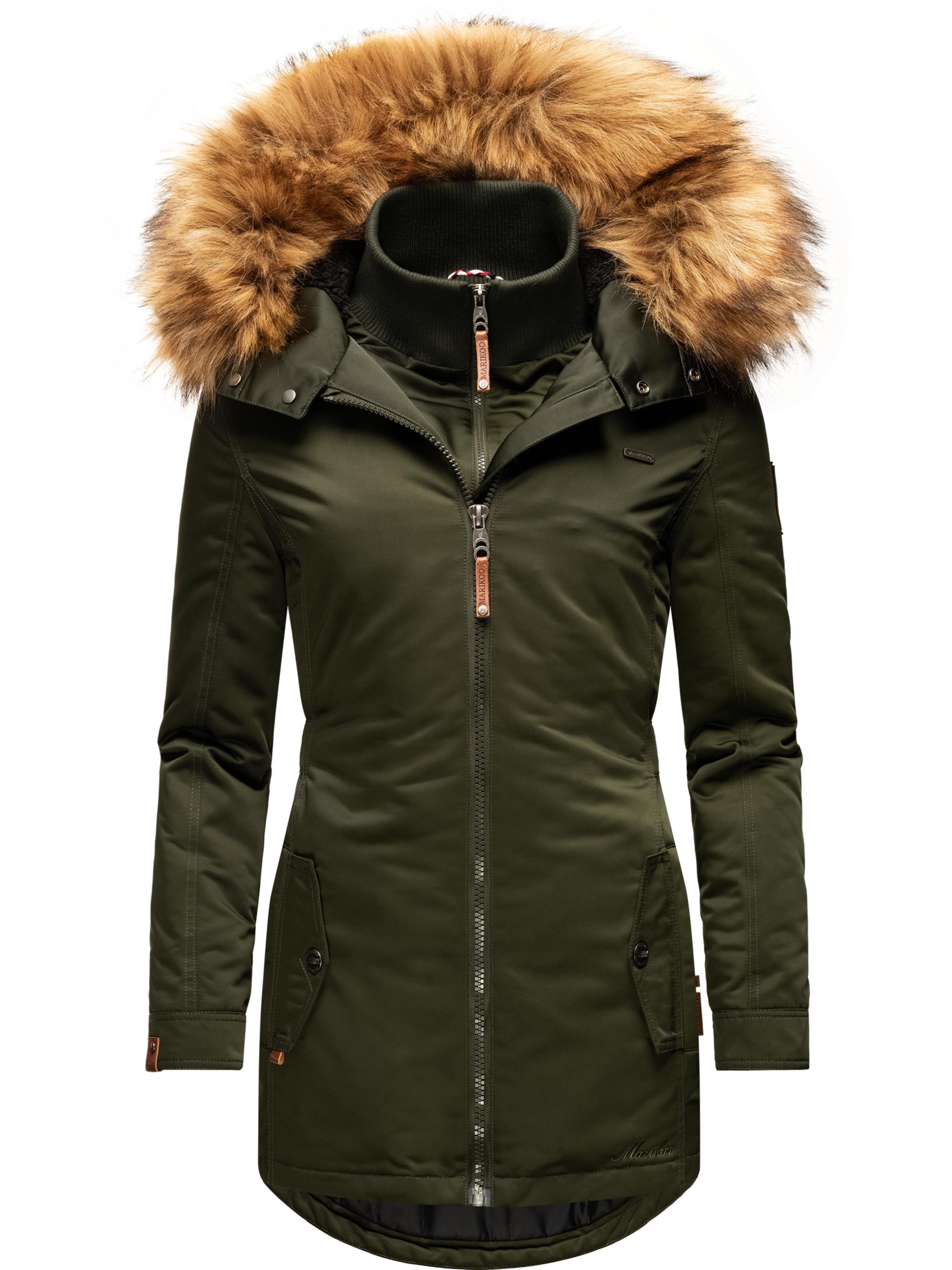 Winterparka mit abnehmbarem Kunstfell "Sanakoo" Olive