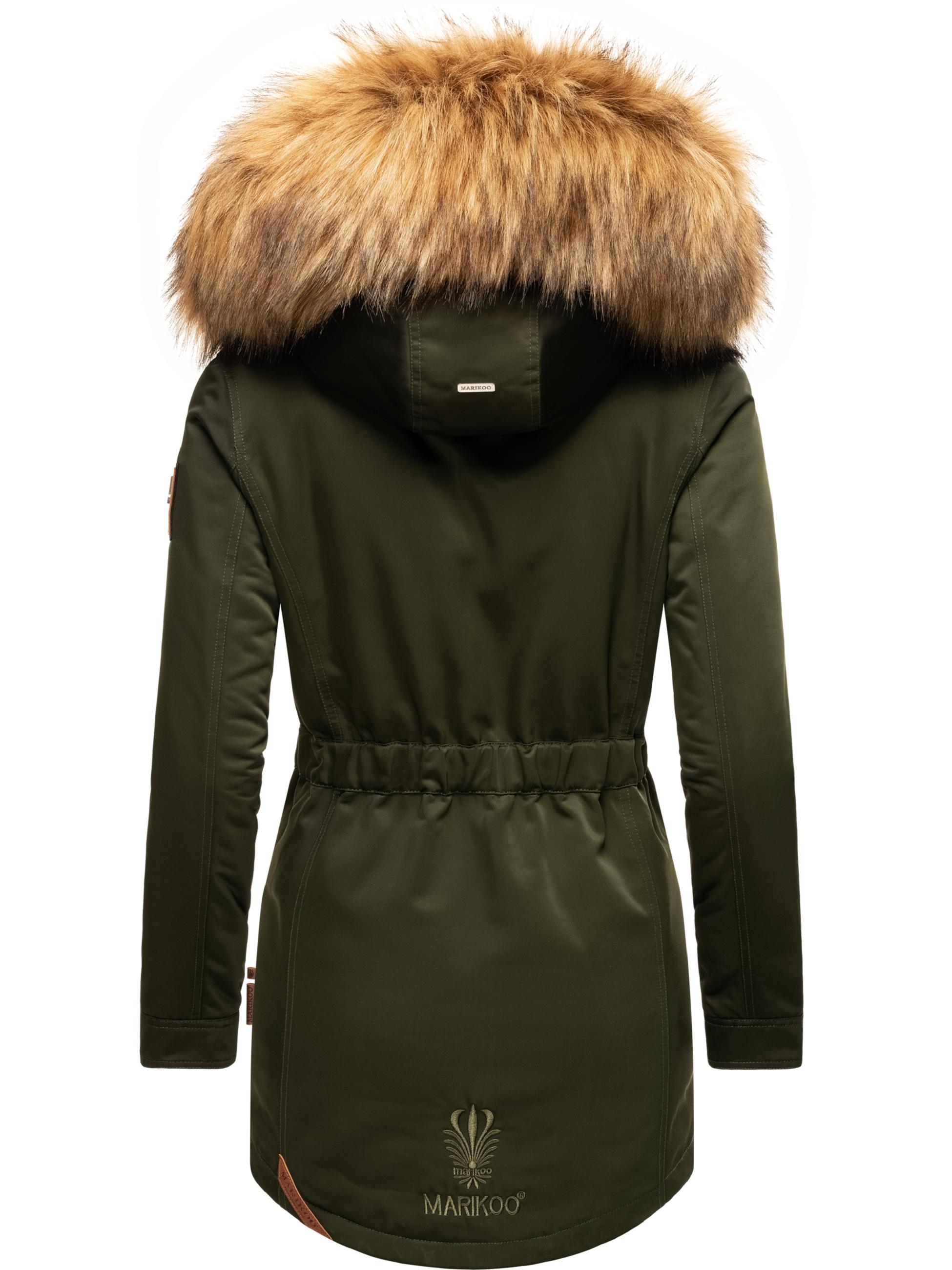 Winterparka mit abnehmbarem Kunstfell "Sanakoo" Olive