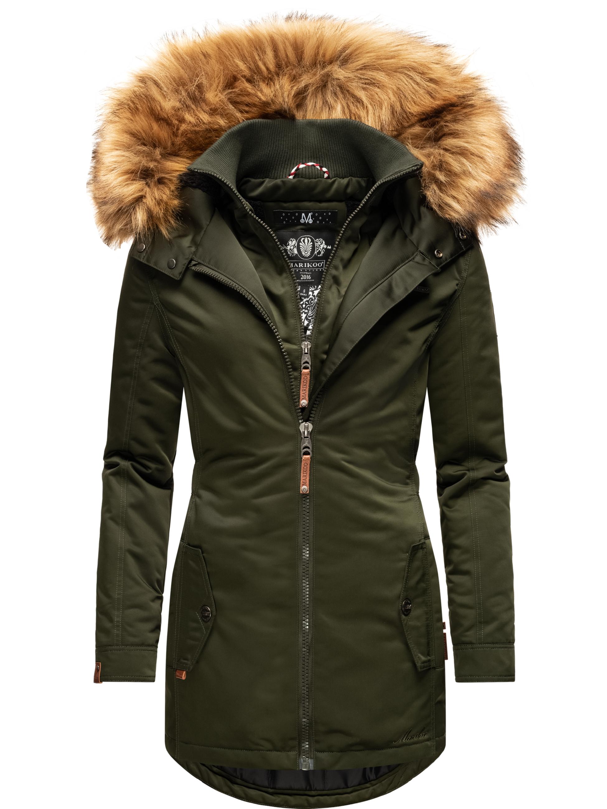 Winterparka mit abnehmbarem Kunstfell "Sanakoo" Olive