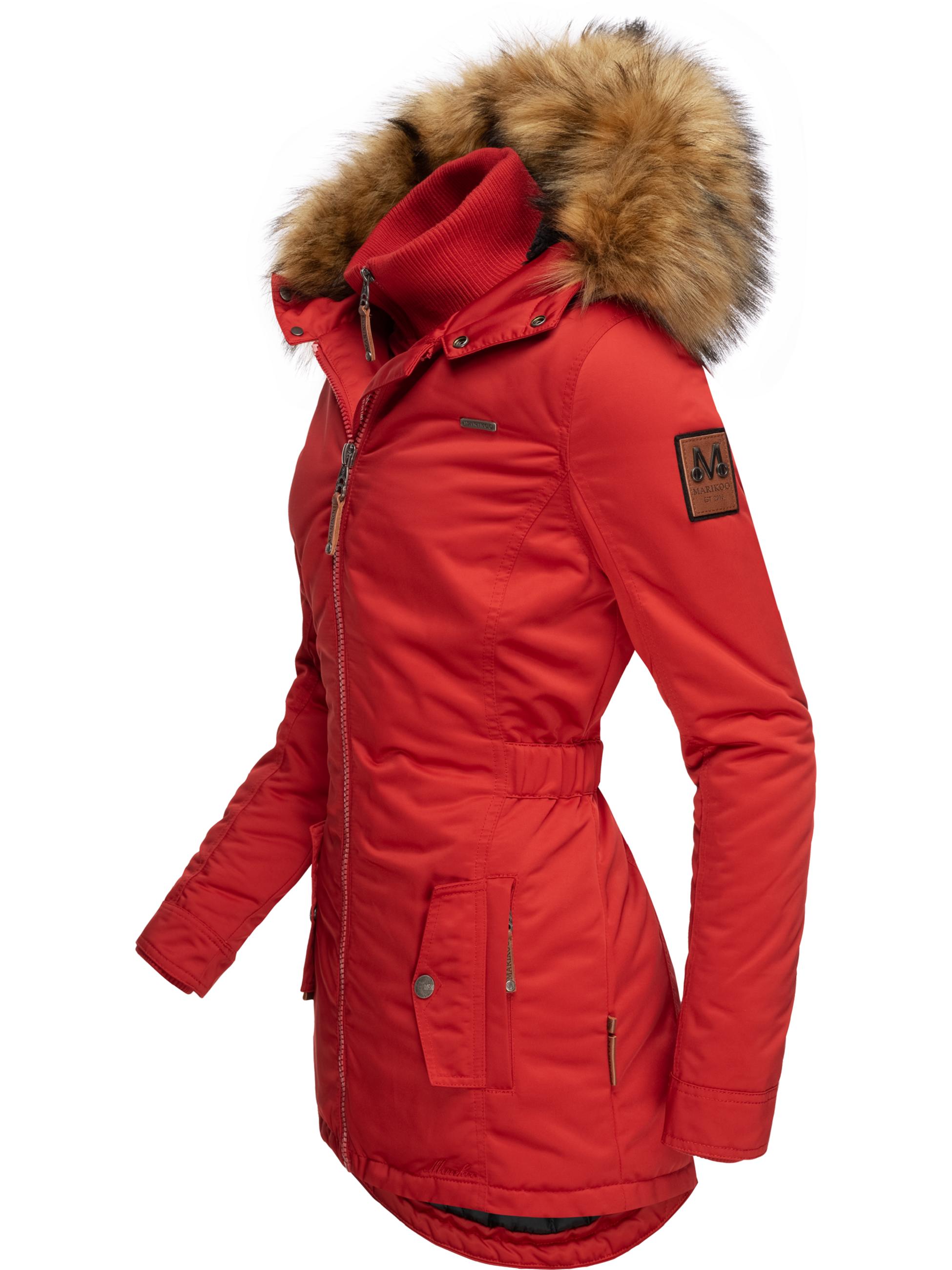 Winterparka mit abnehmbarem Kunstfell "Sanakoo" Rot