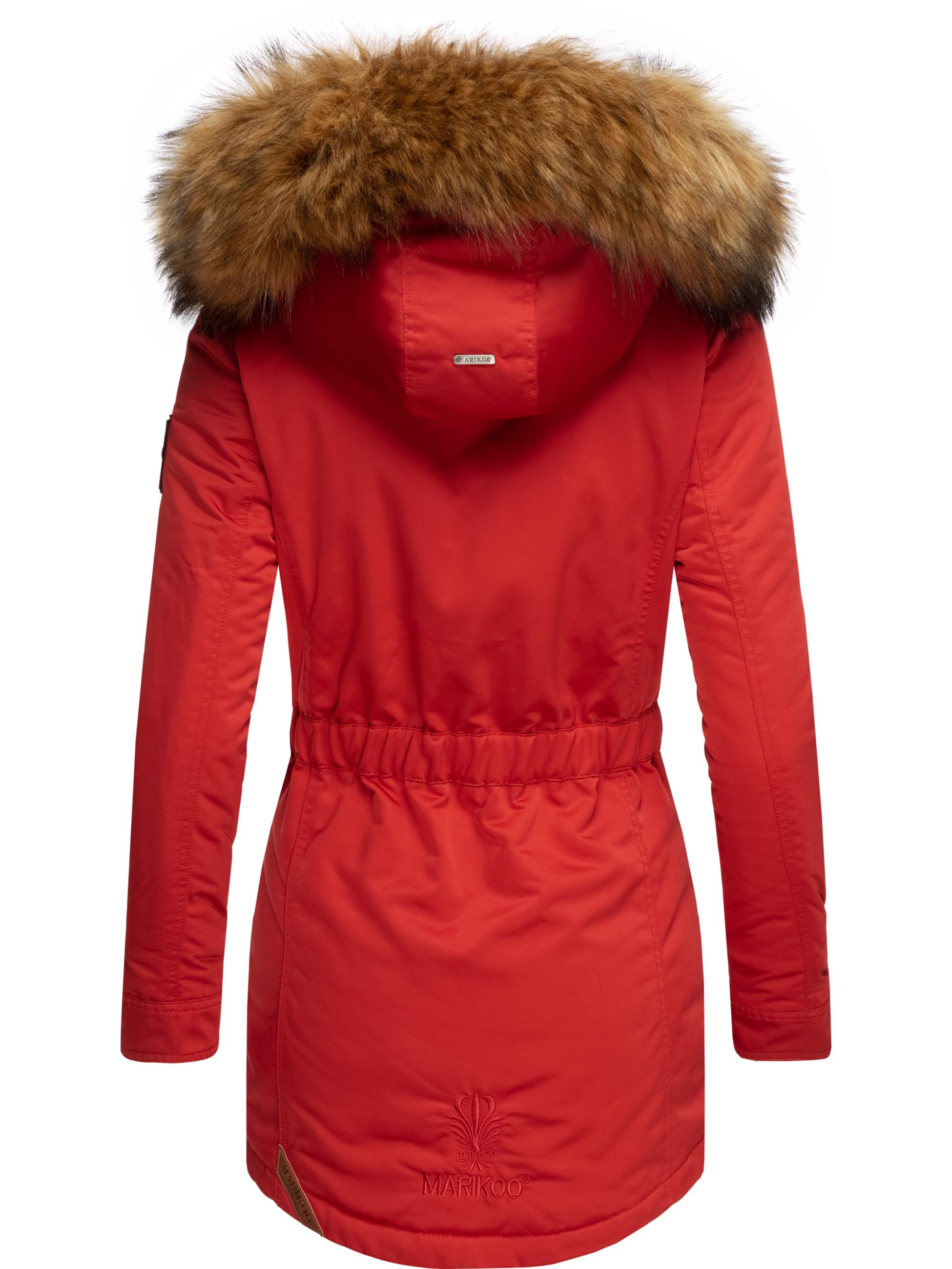 Winterparka mit abnehmbarem Kunstfell "Sanakoo" Rot