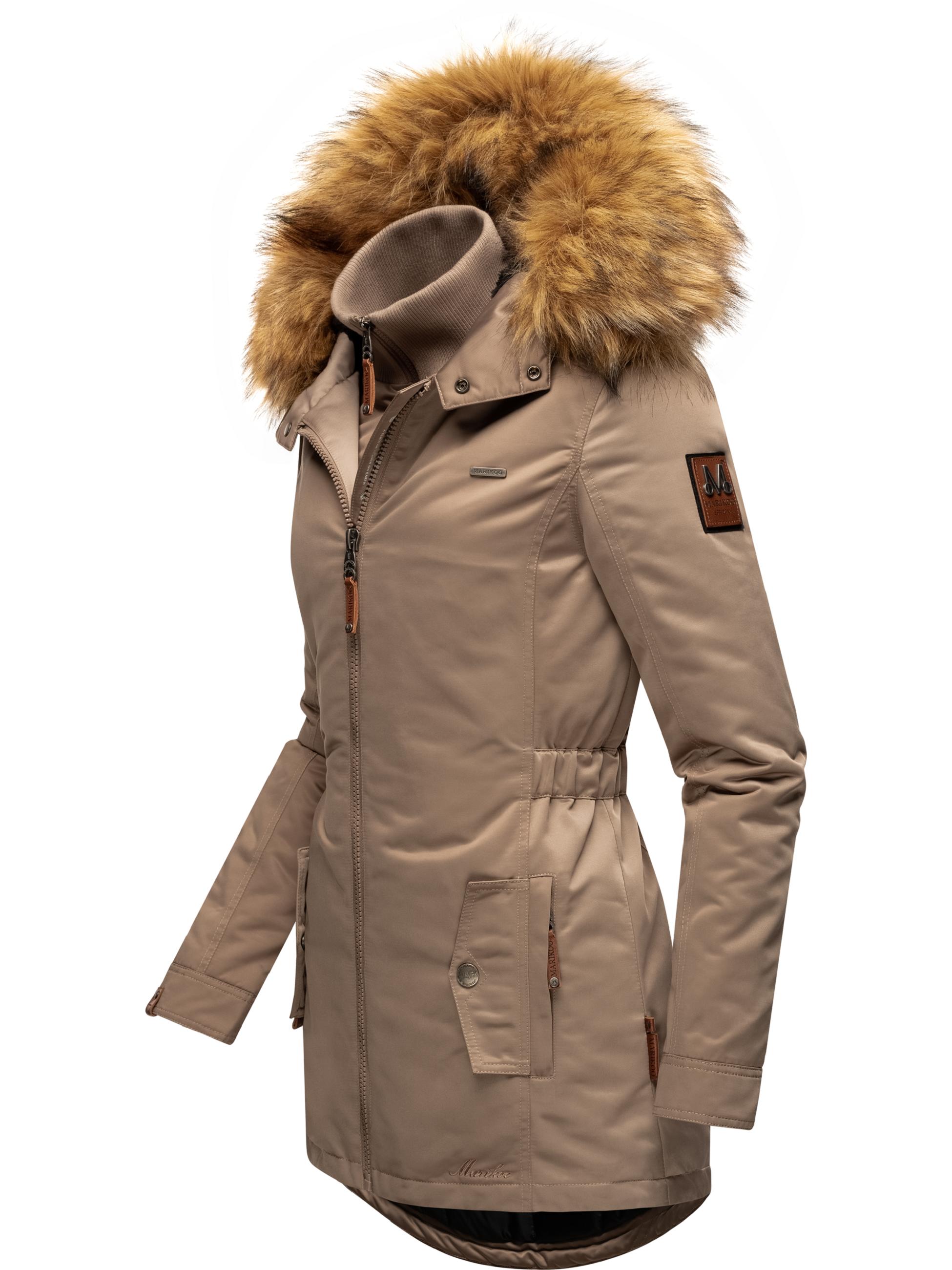 Winterparka mit abnehmbarem Kunstfell "Sanakoo" Taupe