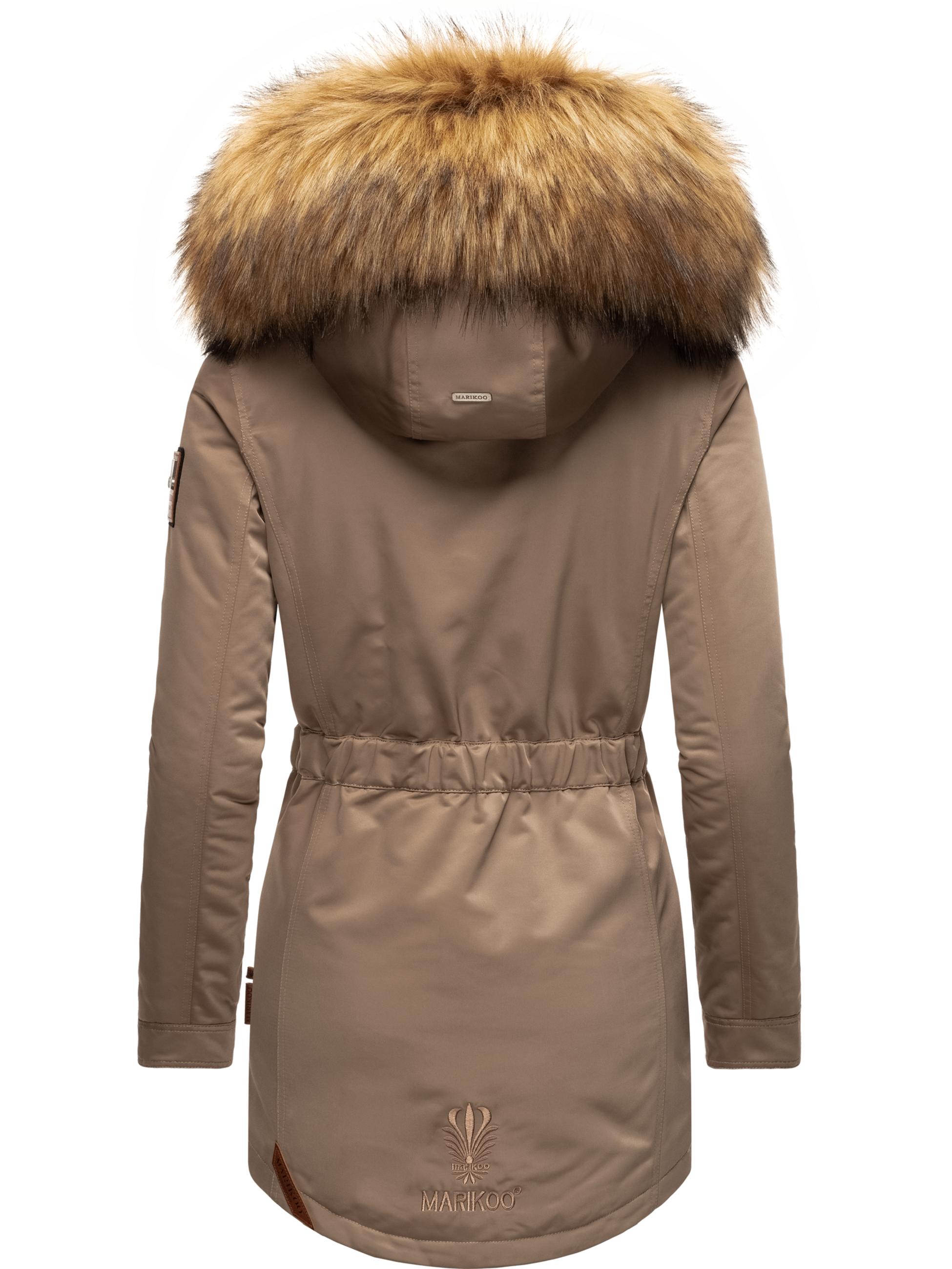 Winterparka mit abnehmbarem Kunstfell "Sanakoo" Taupe