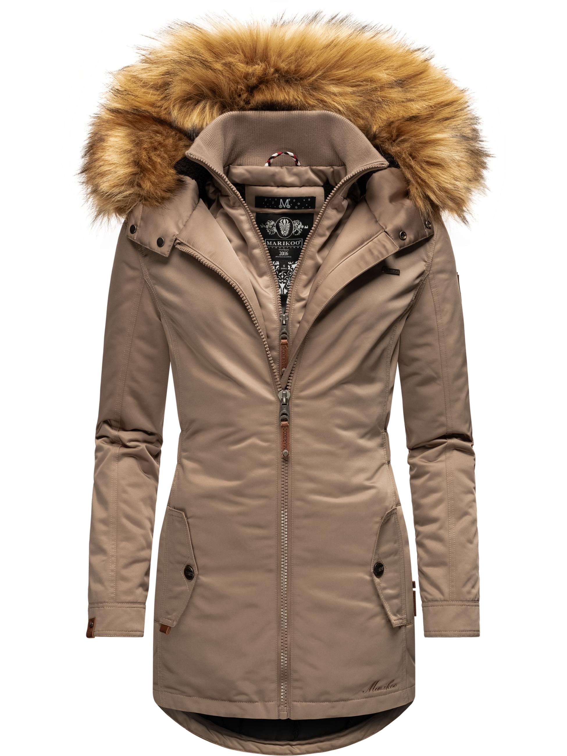 Winterparka mit abnehmbarem Kunstfell "Sanakoo" Taupe