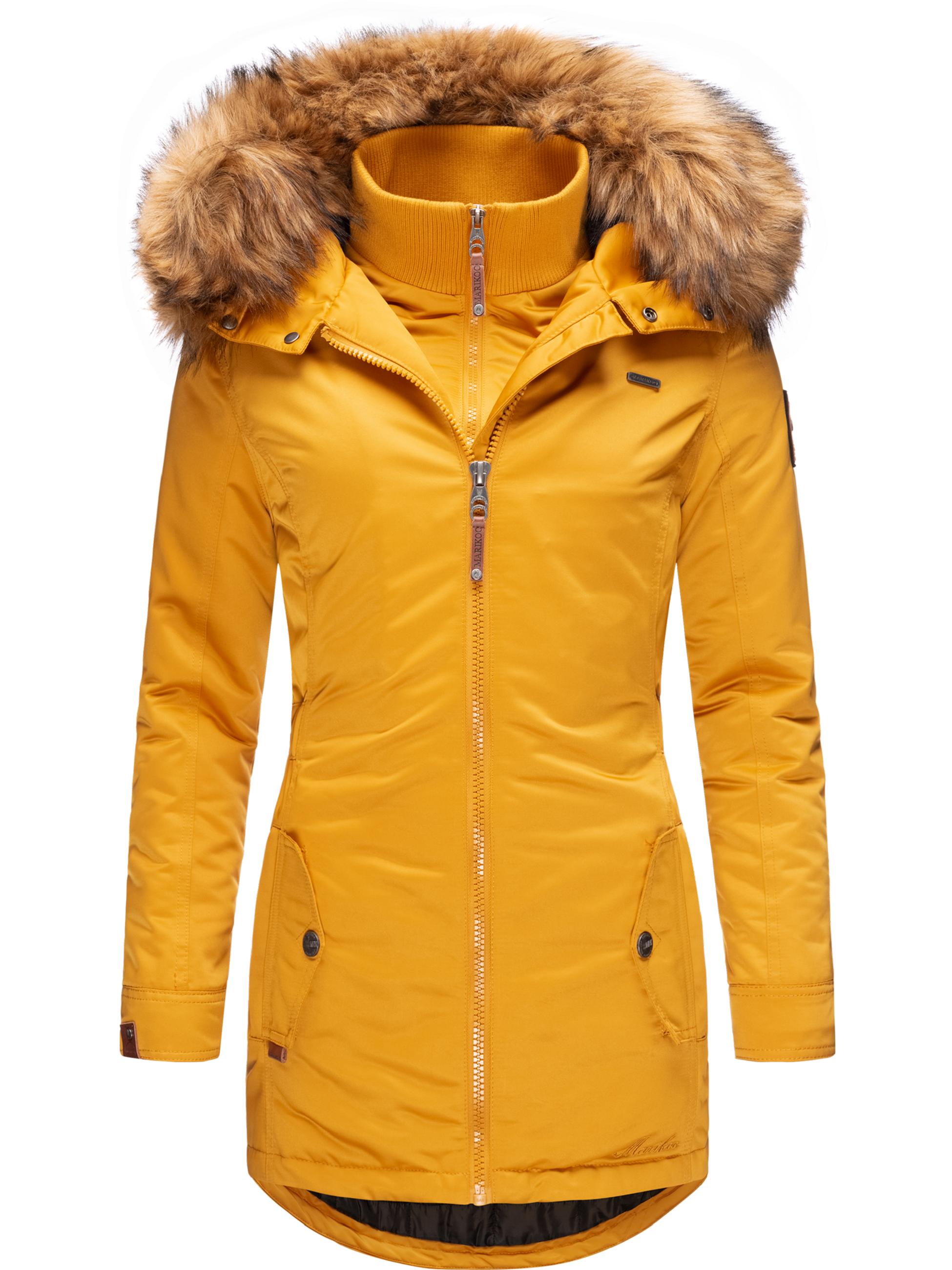 Winterparka mit abnehmbarem Kunstfell "Sanakoo" Yellow