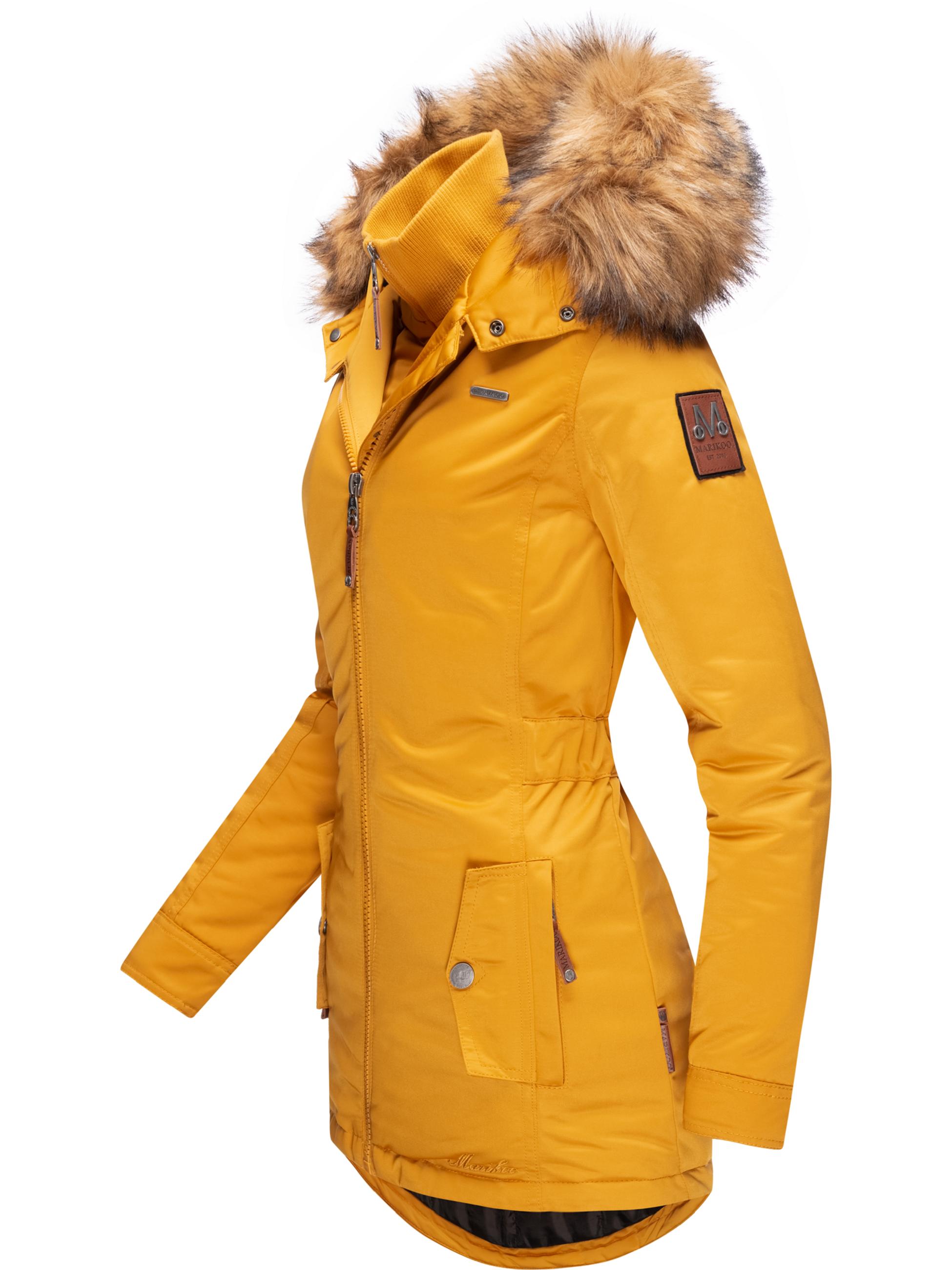 Winterparka mit abnehmbarem Kunstfell "Sanakoo" Yellow