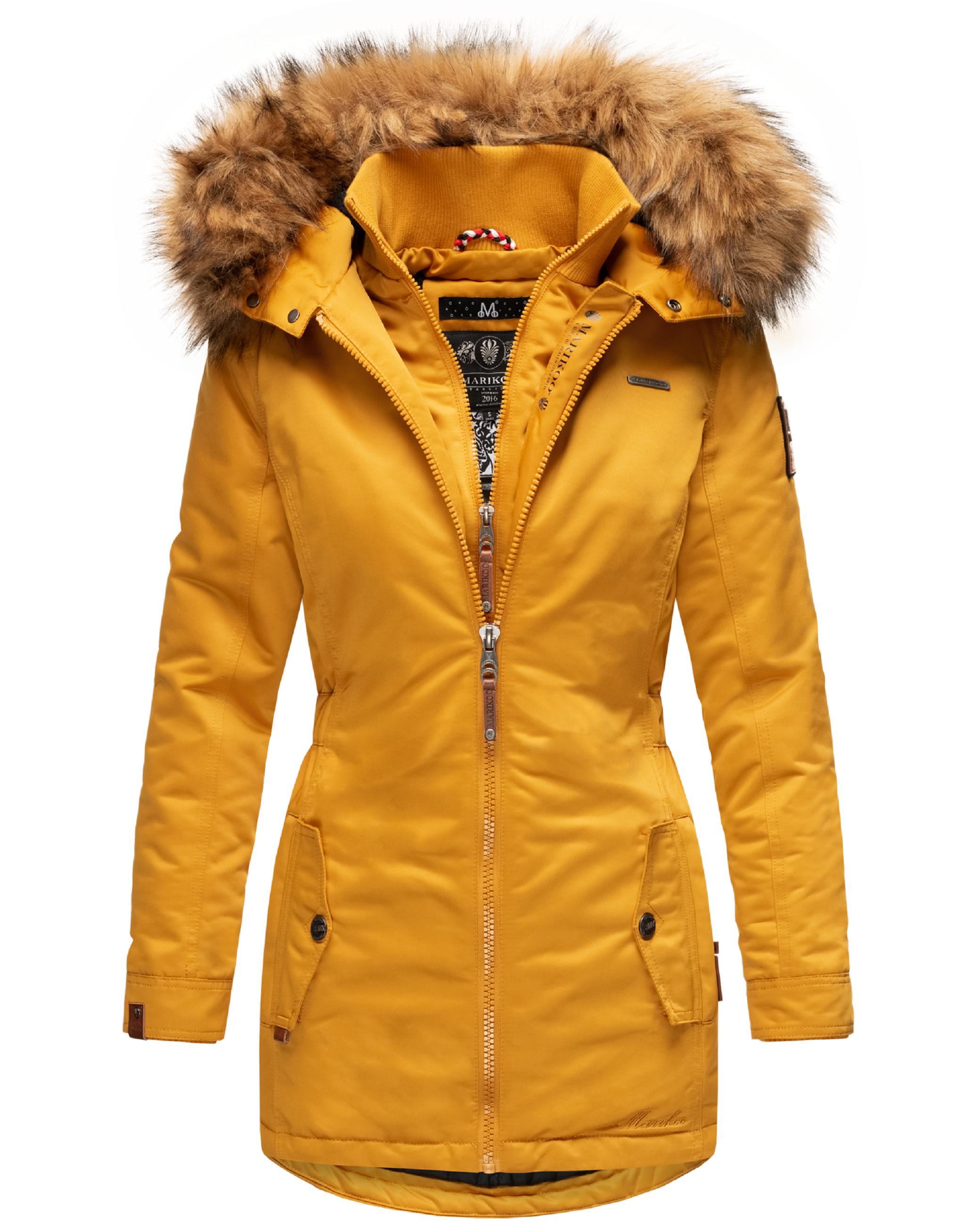 Winterparka mit abnehmbarem Kunstfell "Sanakoo" Yellow