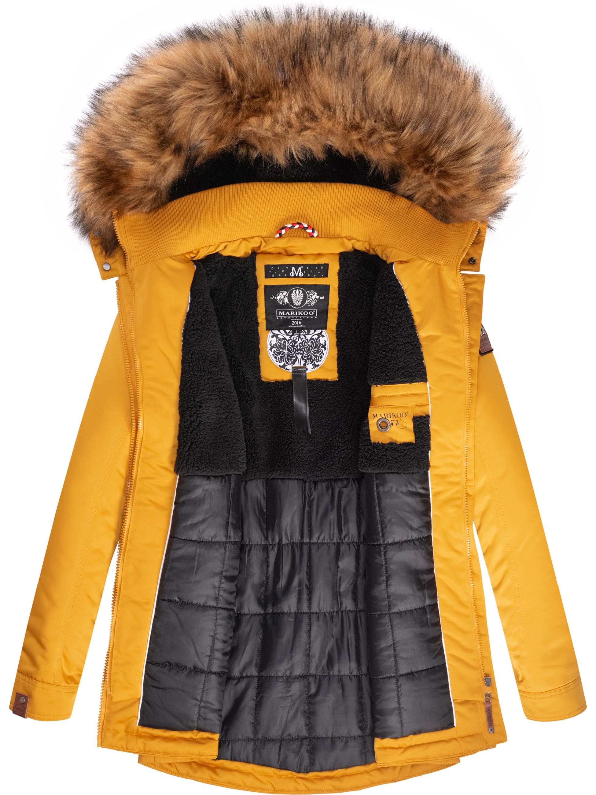 Winterparka mit abnehmbarem Kunstfell "Sanakoo" Yellow