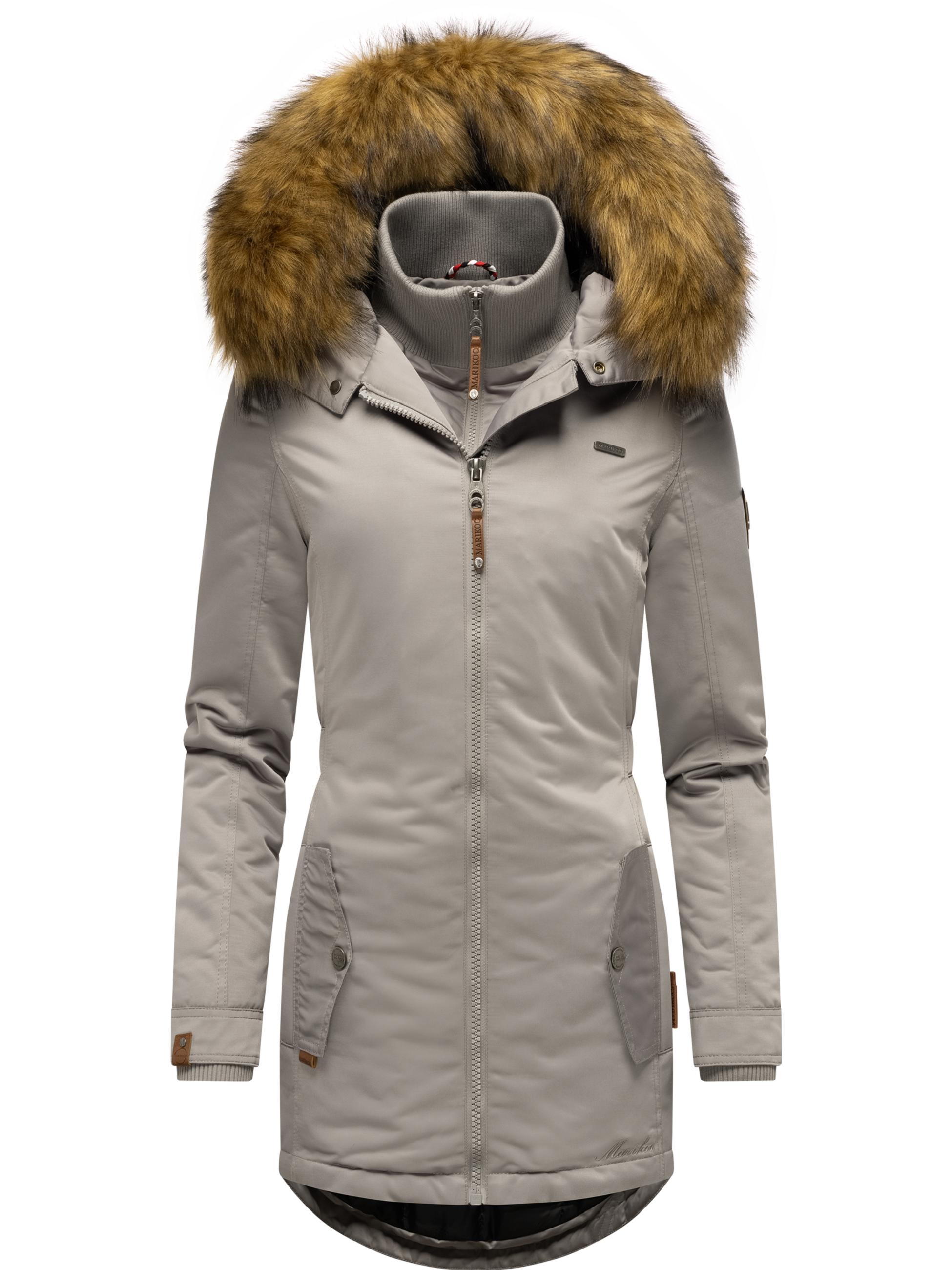 Winterparka mit abnehmbarem Kunstfell "Sanakoo" Zinc Grey