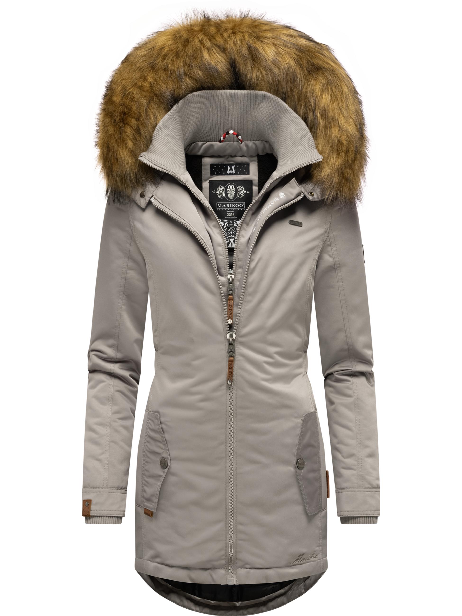 Winterparka mit abnehmbarem Kunstfell "Sanakoo" Zinc Grey